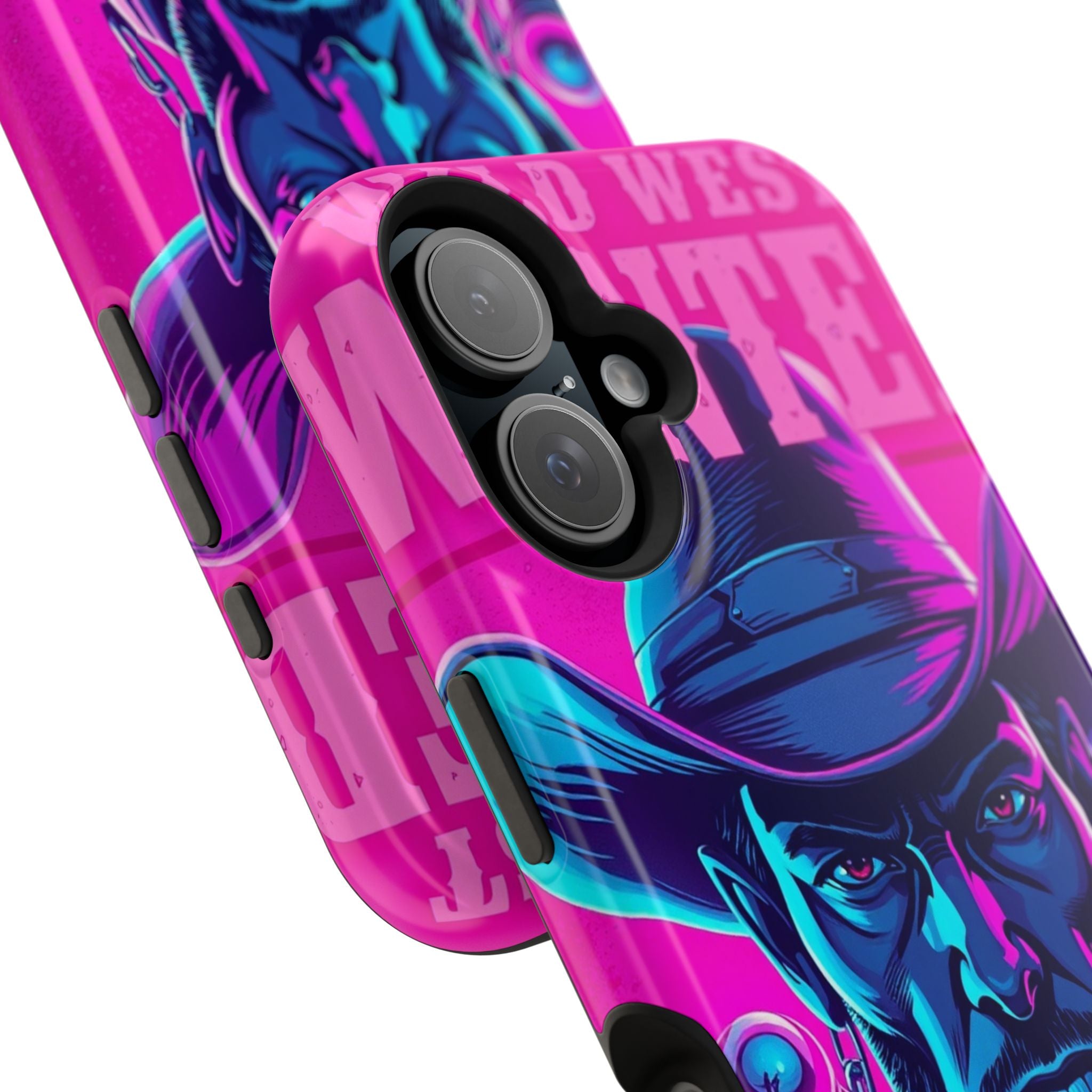 iPhone Wild West Wanted Neon Cyberpunk Slim Everyday Designer Case · iPhone Case