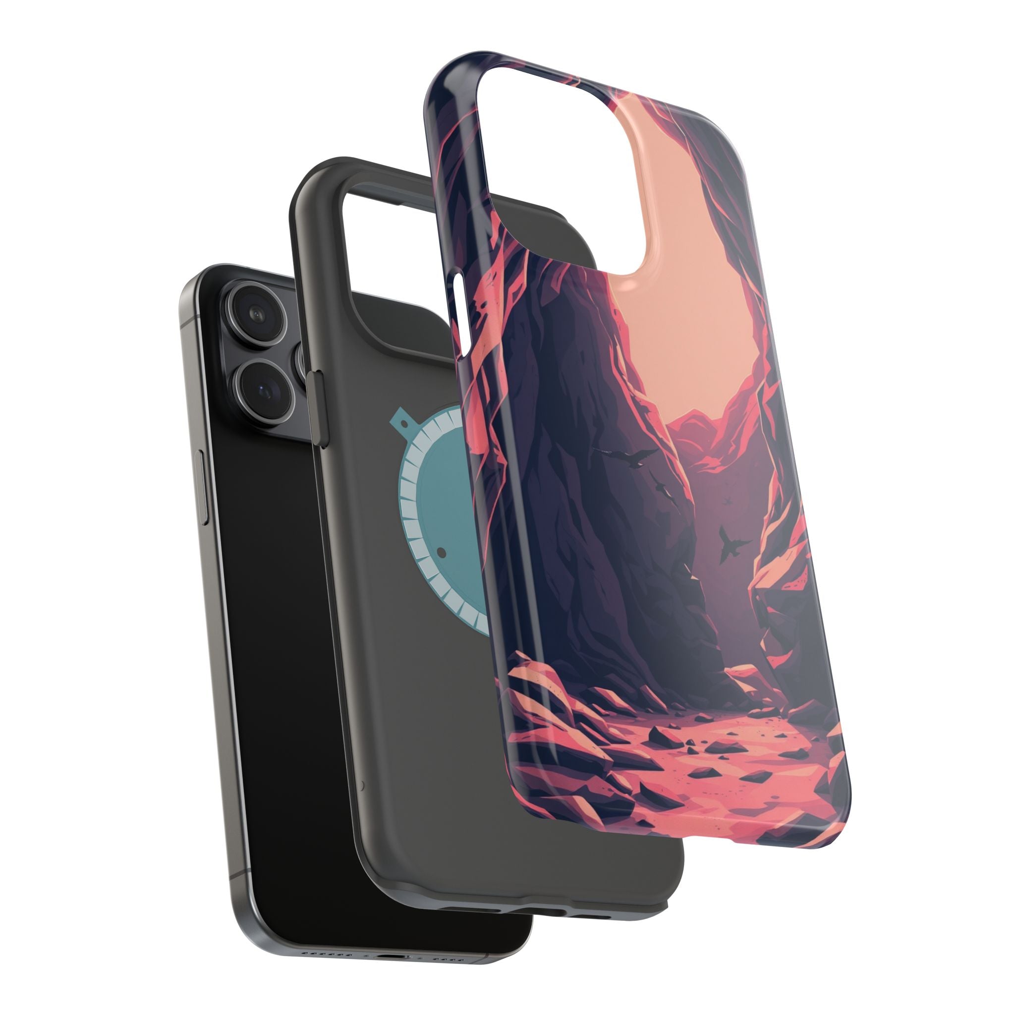 iPhone Rose Pink And Cream Dark Crystal Cave Slim Everyday Designer Case · iPhon