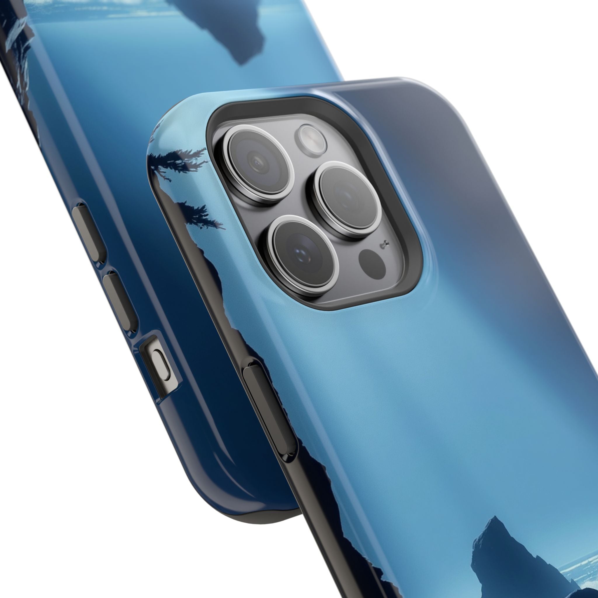 iPhone Midnight Blue And Silver Pebble Beach Slim iPhone Everyday · iPhone Case