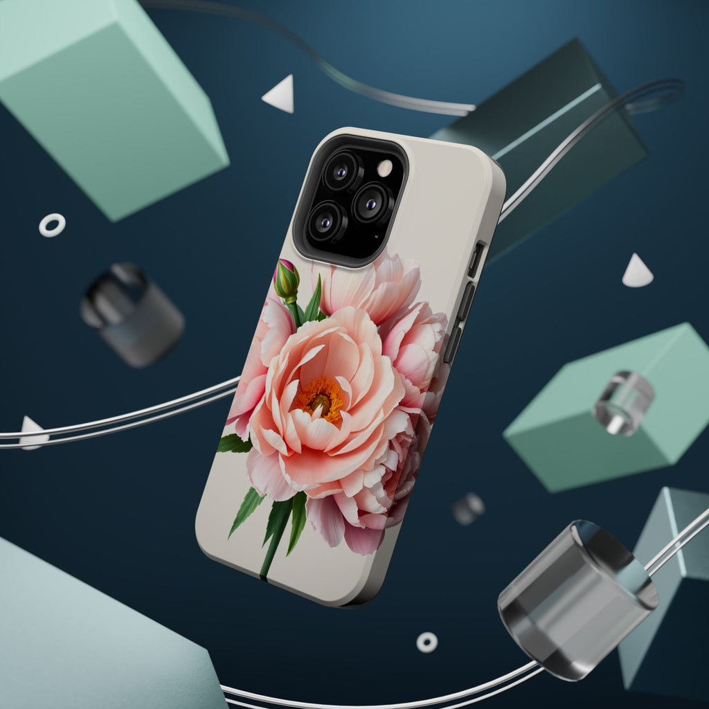 iPhone Serene Peony Bouquet Design Bold Modern Everyday Snap Case · iPhone Case