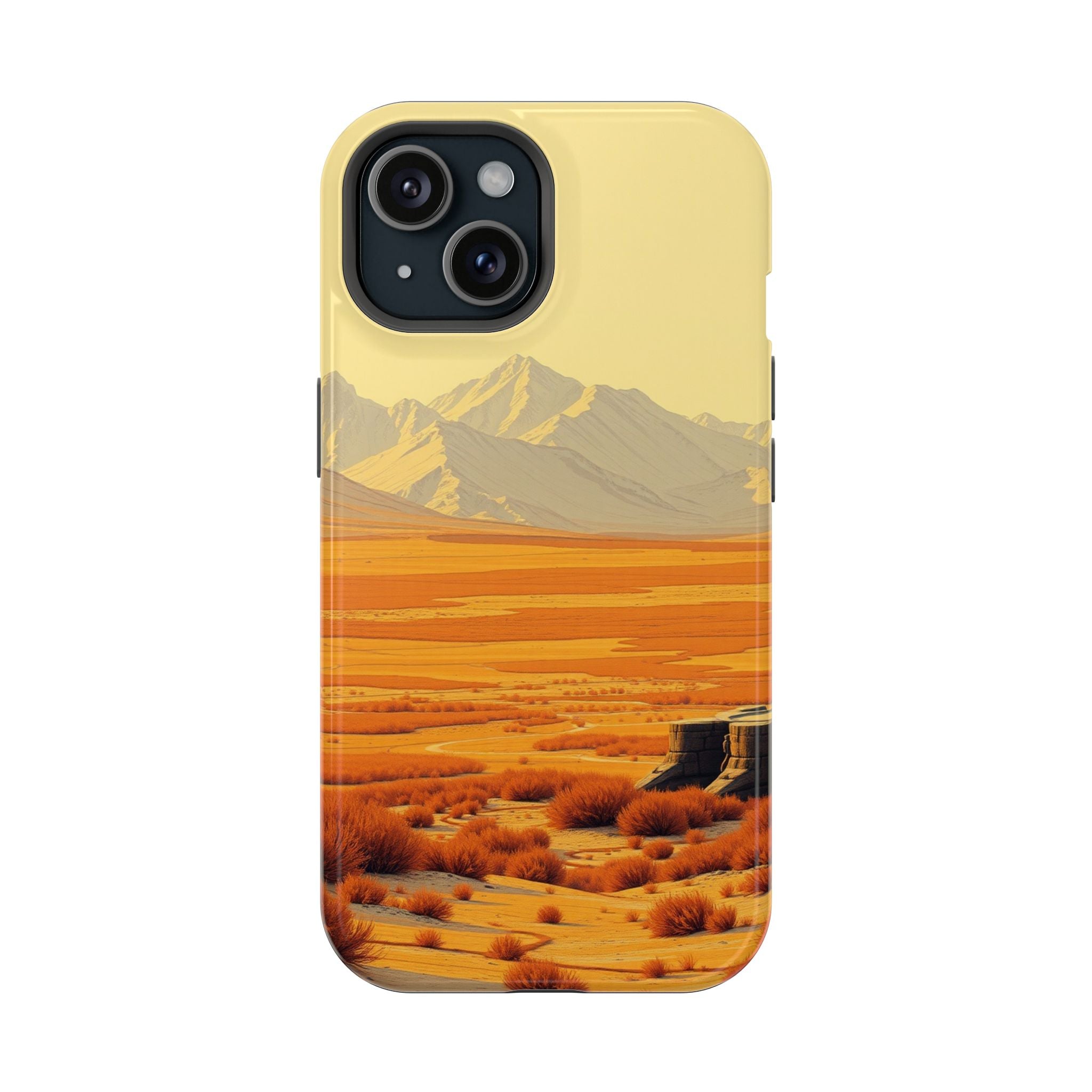 iPhone Mustard And Rust Tundra Expanse Slim Everyday Designer Case · iPhone Case