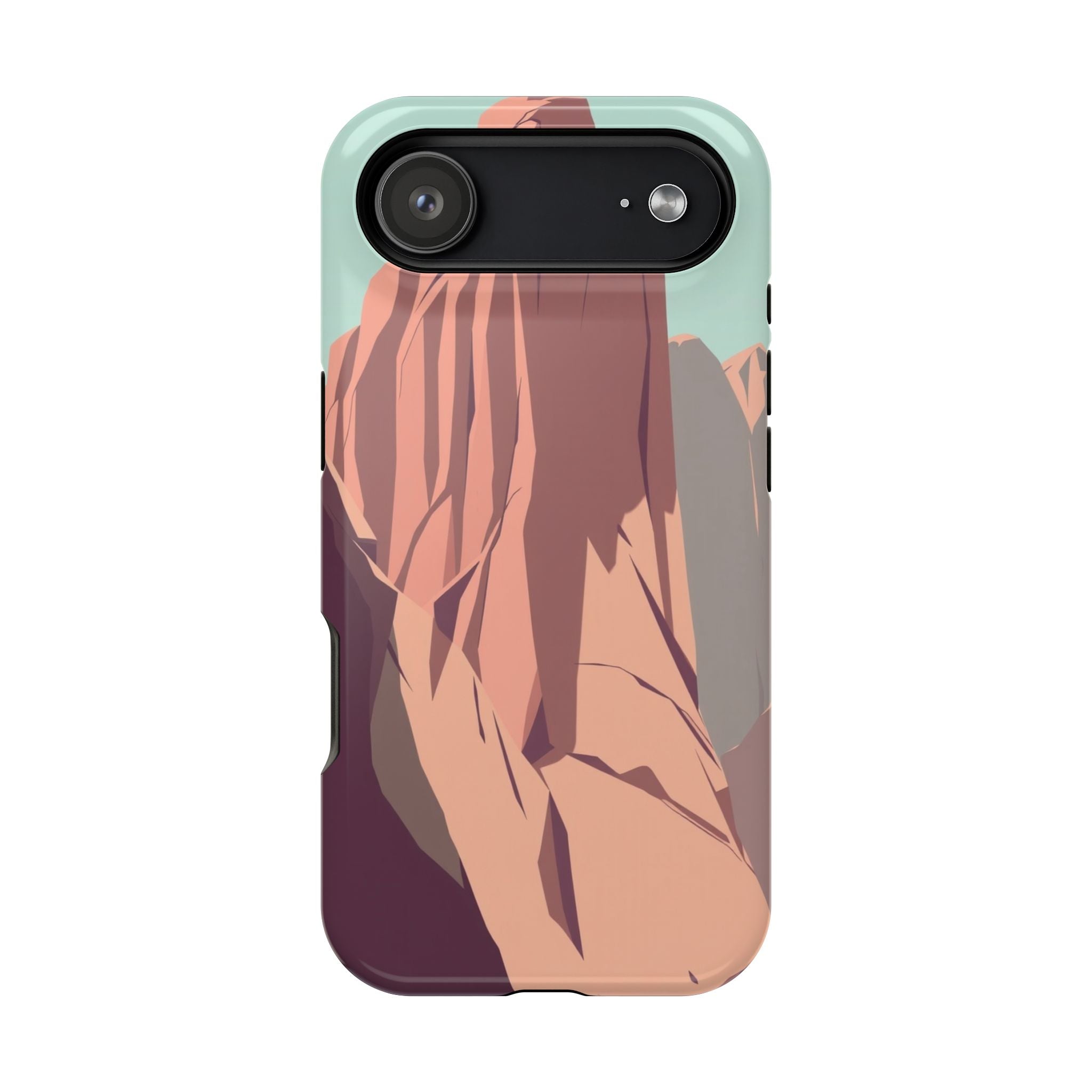 iPhone Rose Pink And Cream Canyon Wall Slim Everyday Designer Case · iPhone Case