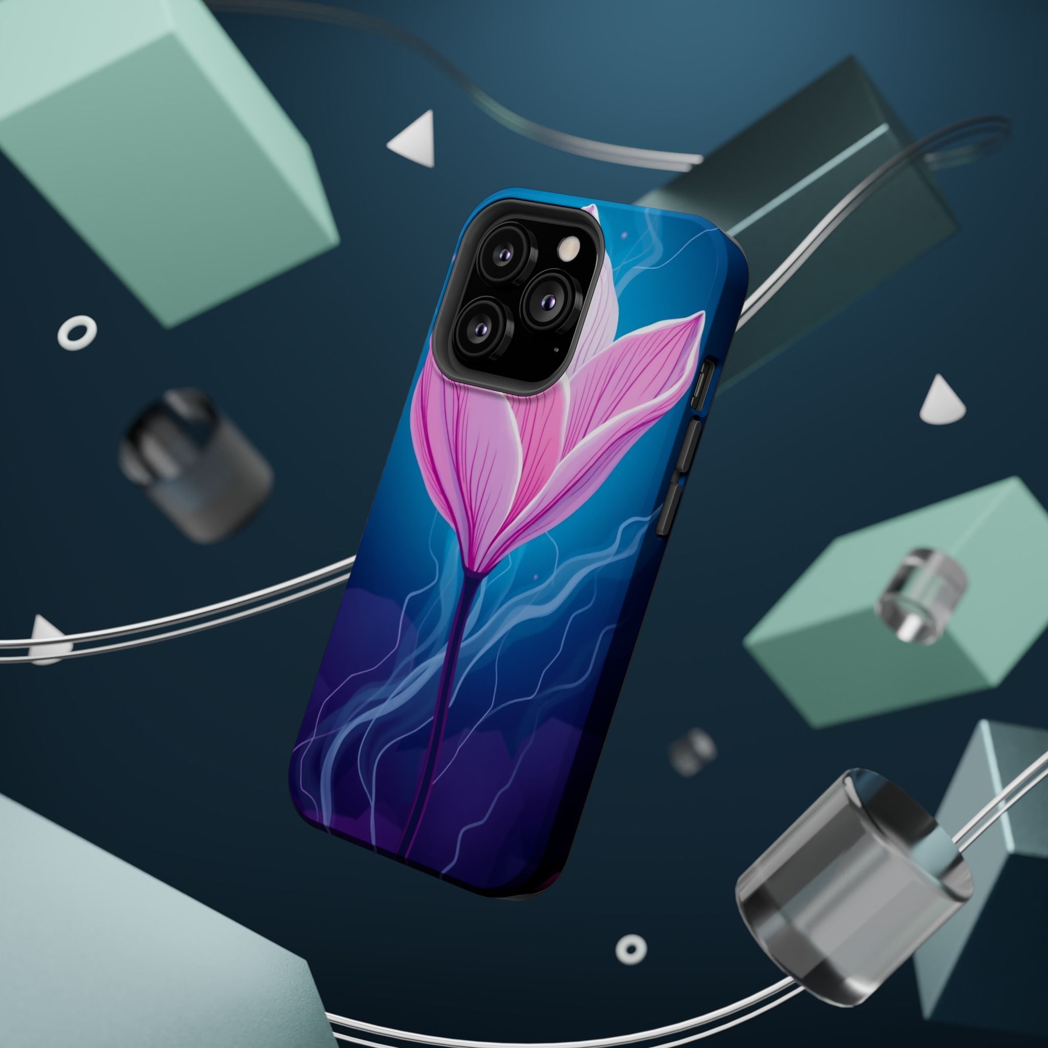 iPhone Cyan And Magenta Petal Storm Slim Everyday Designer Case · iPhone Case