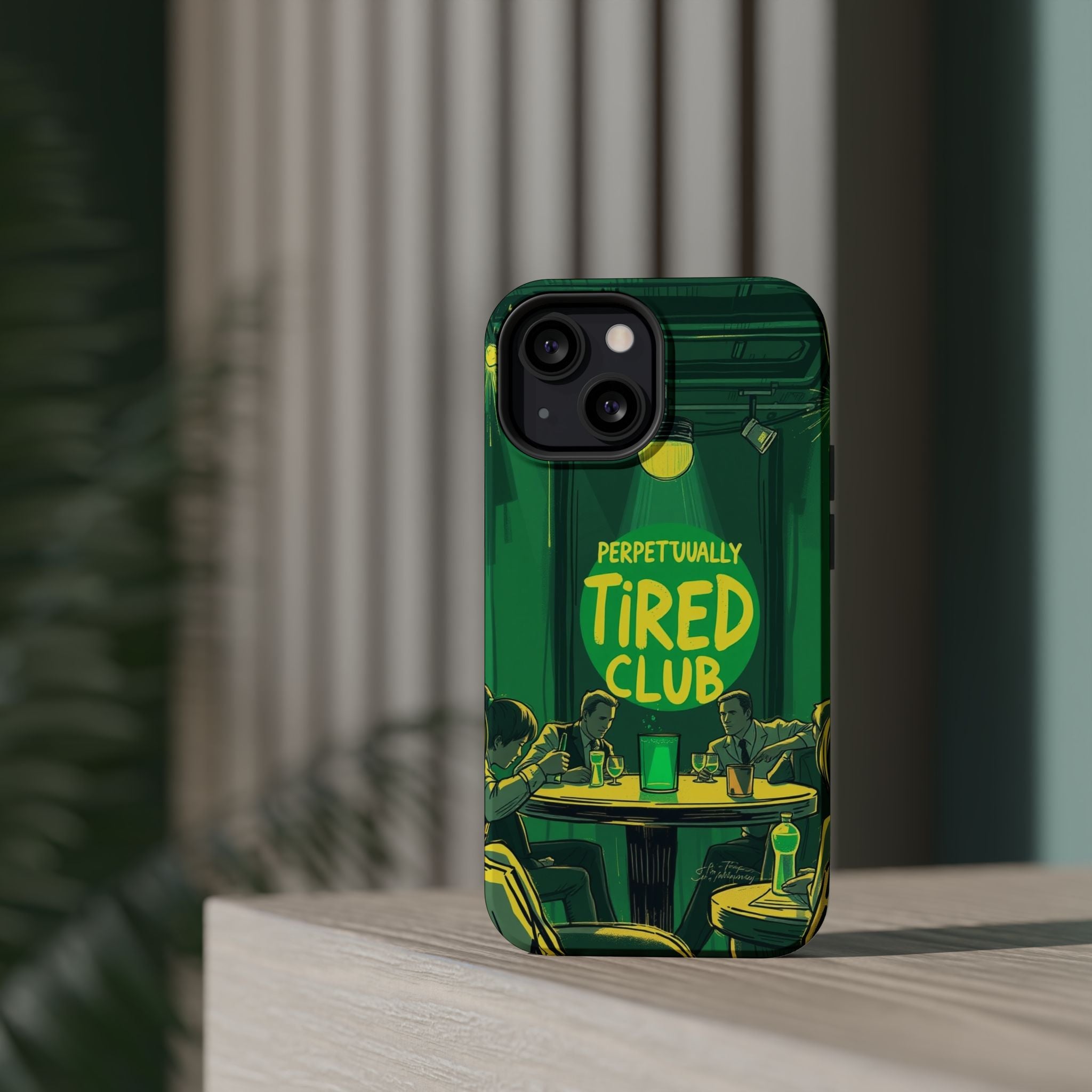 iPhone Radiant Perpetually Tired Club Design Slim Everyday Designer Case · iPhon