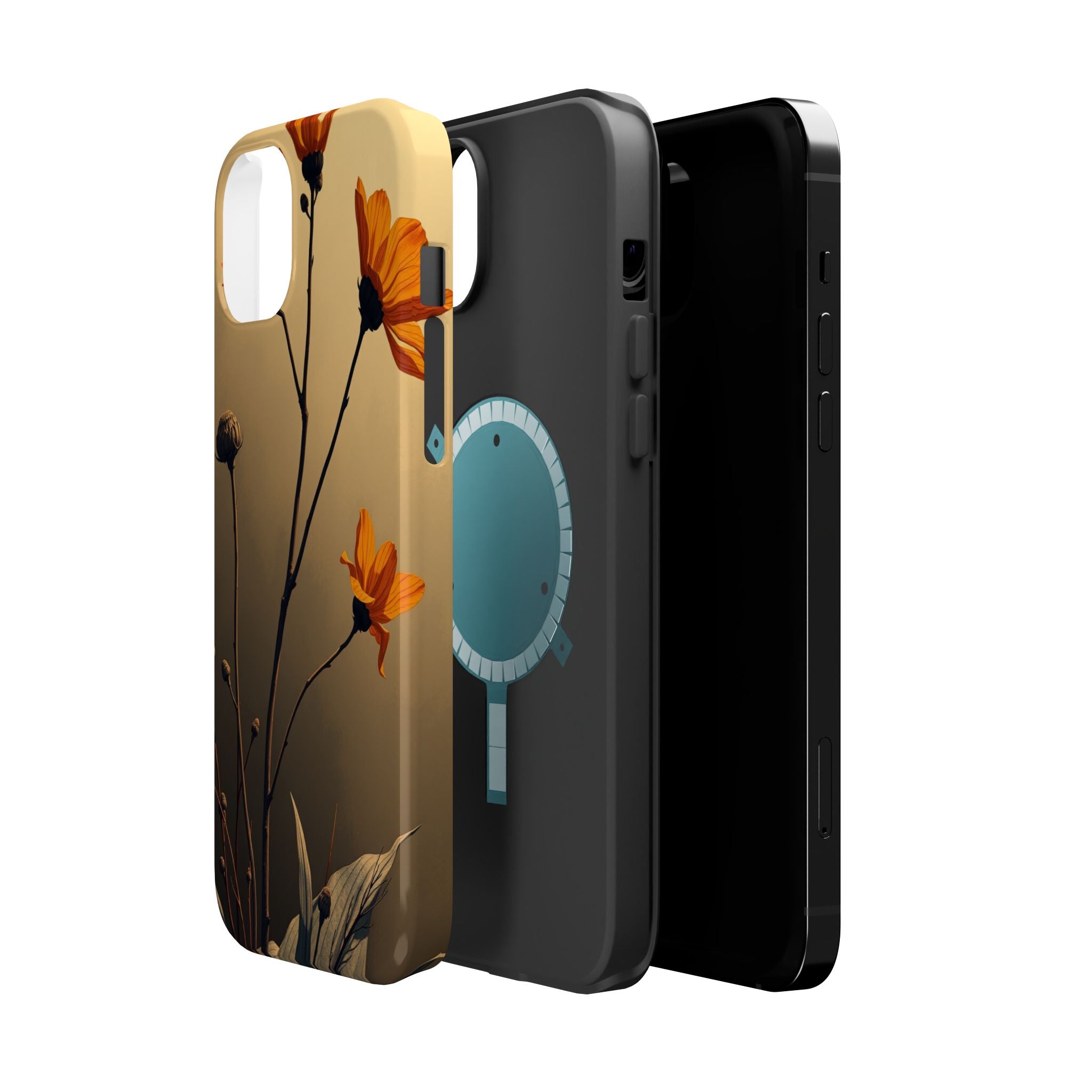 iPhone Burnt Orange And Sand Botanical Illustration Gal Slim Snap Case · iPhone