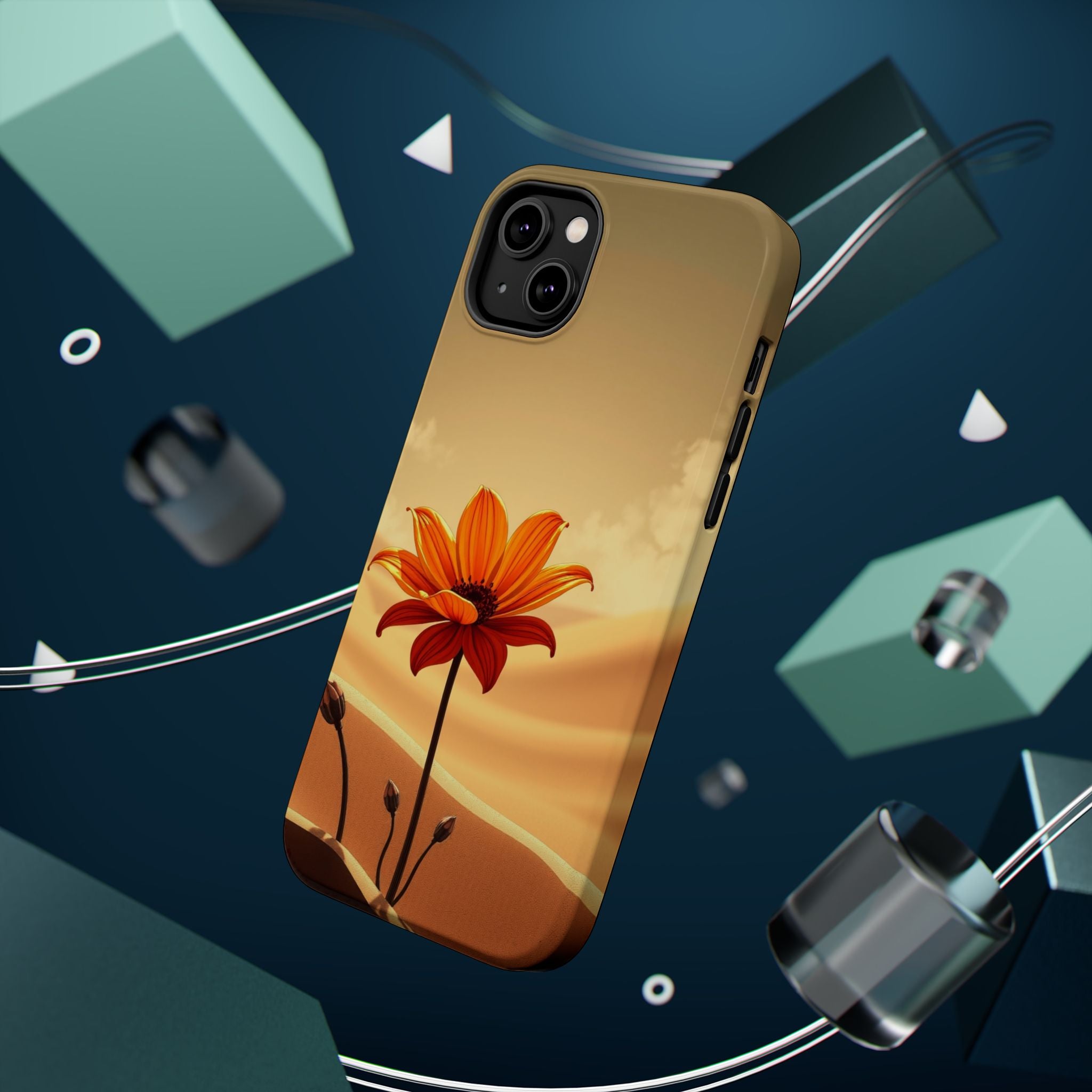 iPhone Neon Floral Dark Gothic Ink Bold Modern Everyday Snap Case · iPhone Case