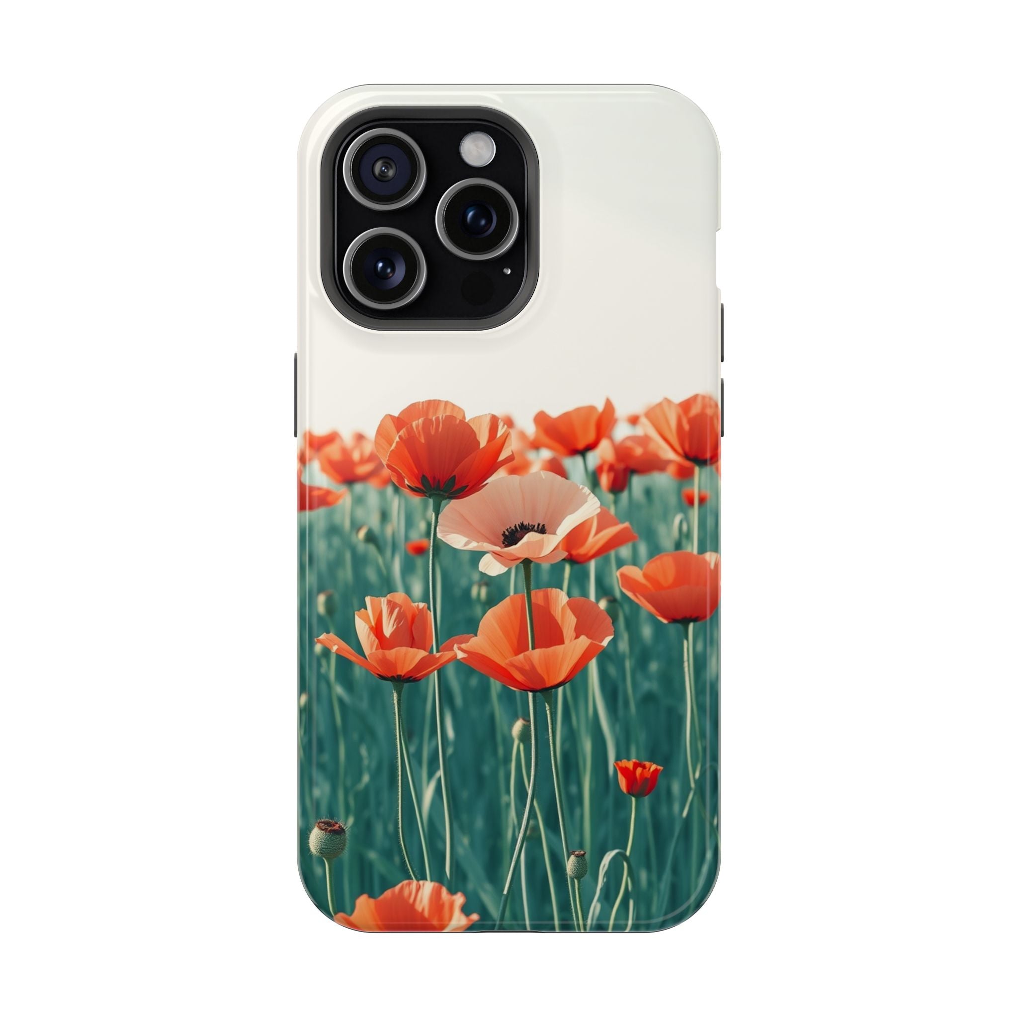 iPhone Mint And Blush Poppy Field 10 Slim Everyday Designer Case · iPhone Case