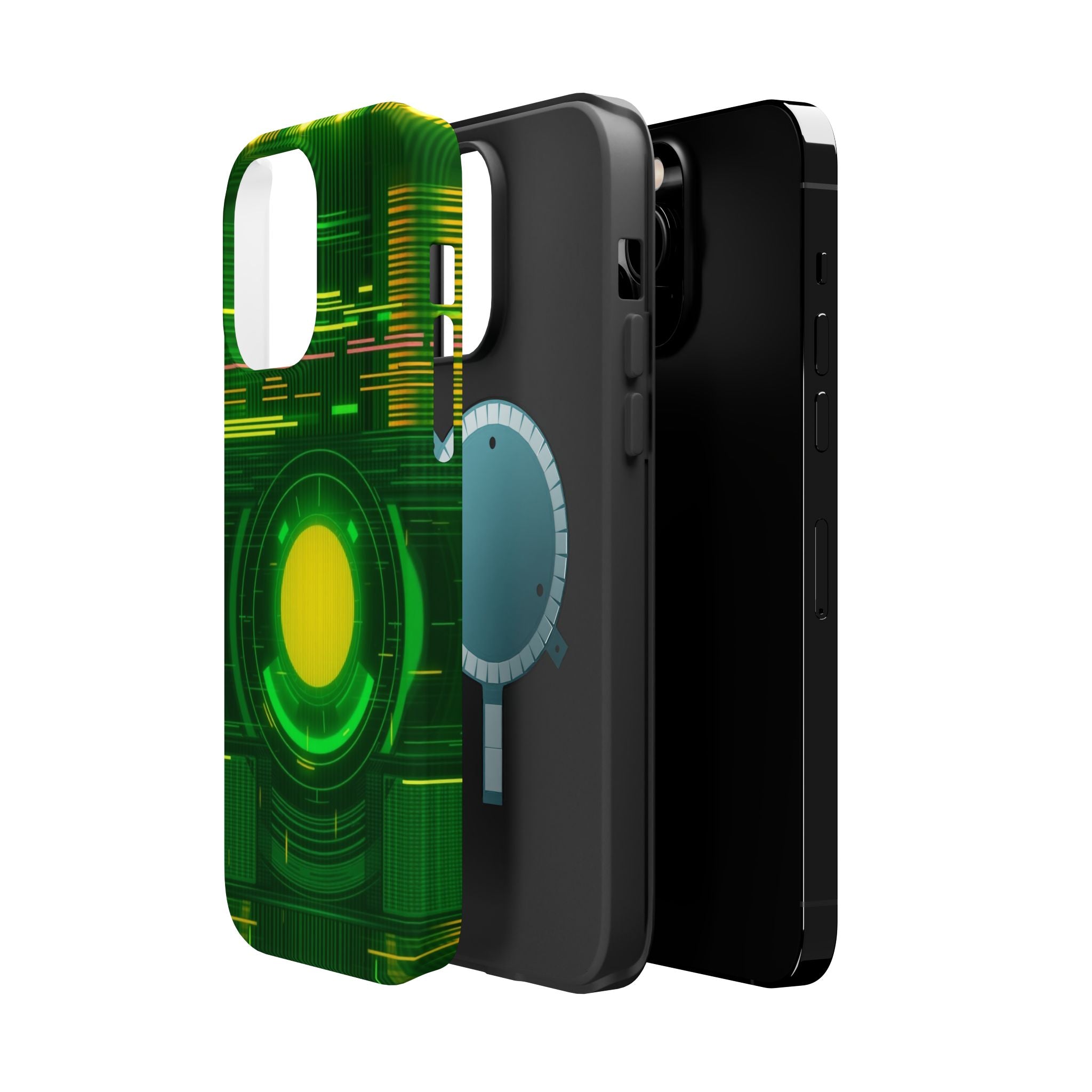 iPhone Emerald Green And Gold VHS Static Slim Everyday Designer Case · iPhone Ca