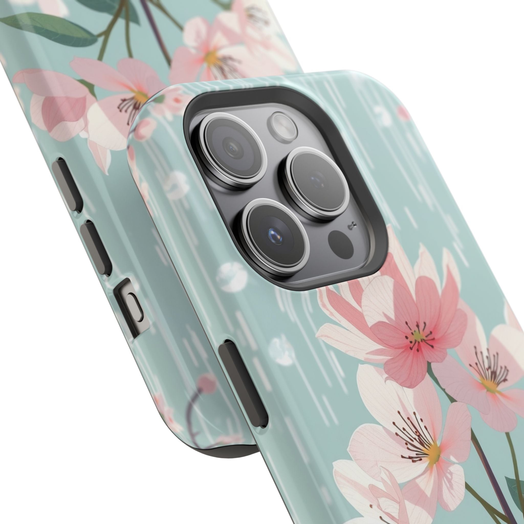 iPhone Mint And Blush Spring Shower Bloom Slim iPhone Everyday Designer · iPhone
