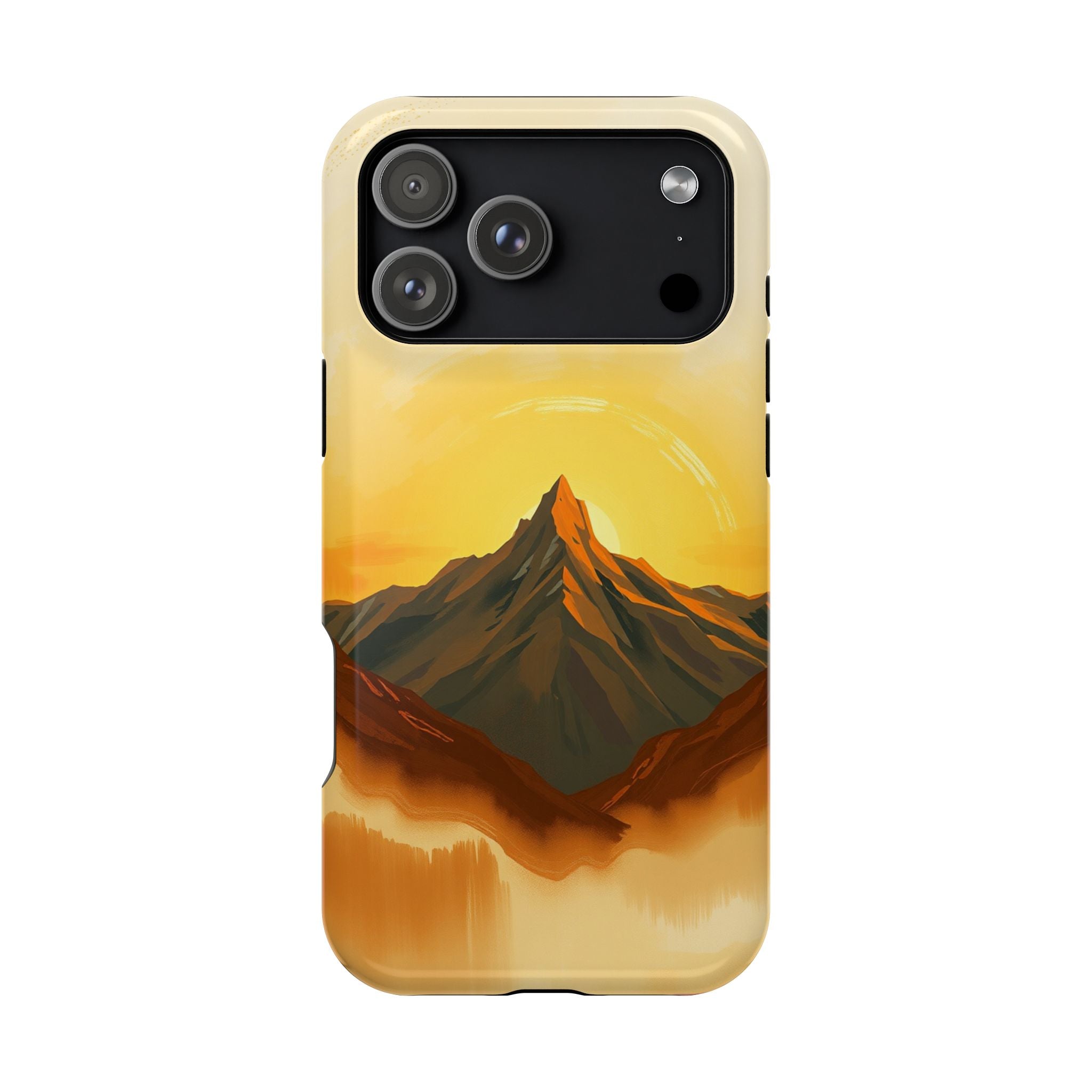 iPhone Mustard And Rust Mountain at Sunrise Slim iPhone Everyday · iPhone Case