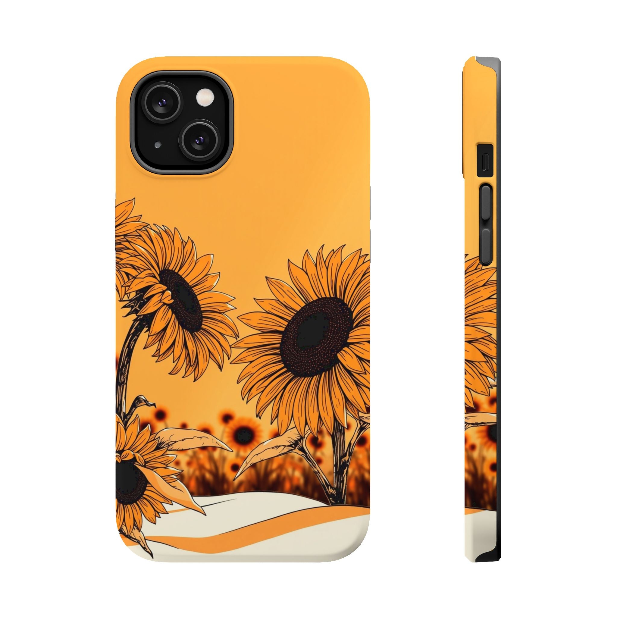 iPhone Burnt Orange And Sand Sunflower Pop Slim iPhone Everyday · iPhone Case