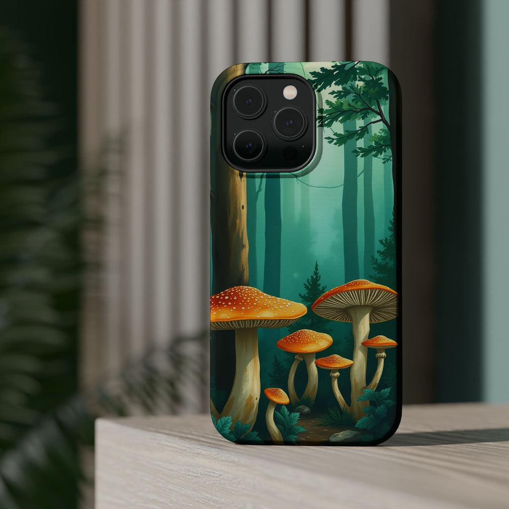 iPhone Mushroom Forest Oil Painting Impressionist iPhone Clean Minimal · iPhone