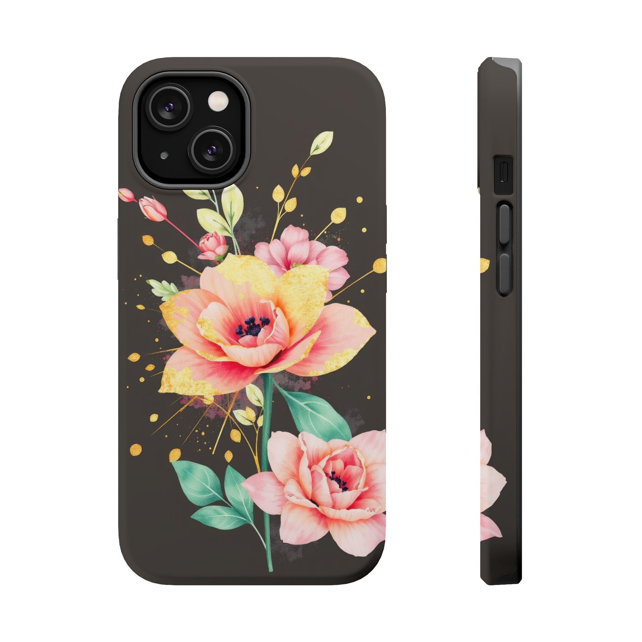iPhone Earthy Floral Watercolor Splash Design Clean iPhone 14 Minimal · iPhone C