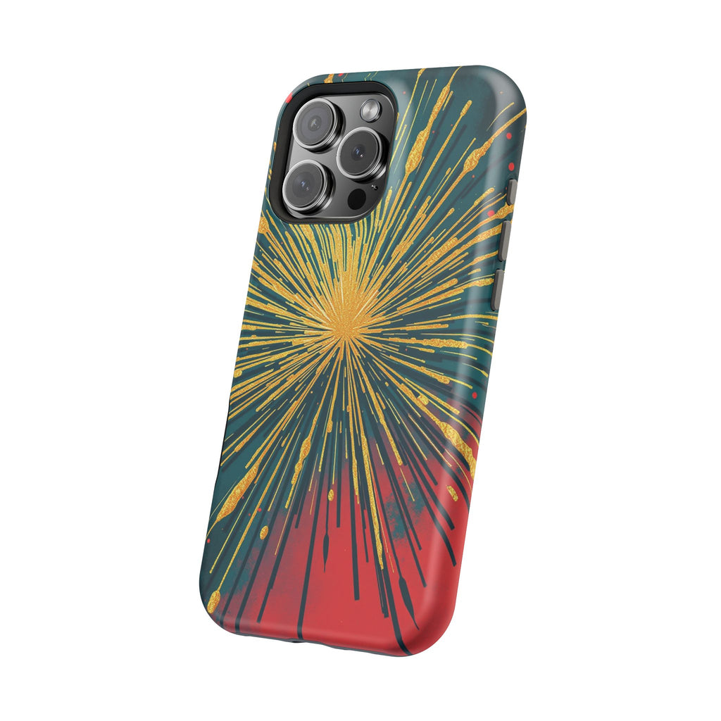 iPhone Gold Foil Burst Dark Gothic Ink Slim Everyday Designer Case · iPhone Case