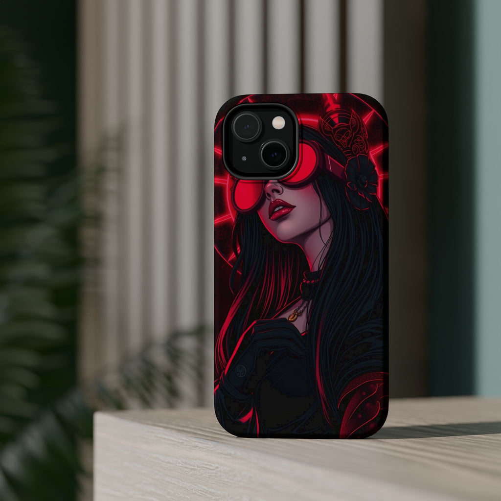 iPhone Black And Crimson Art Nouveau Female Slim Everyday Designer Case · iPhone
