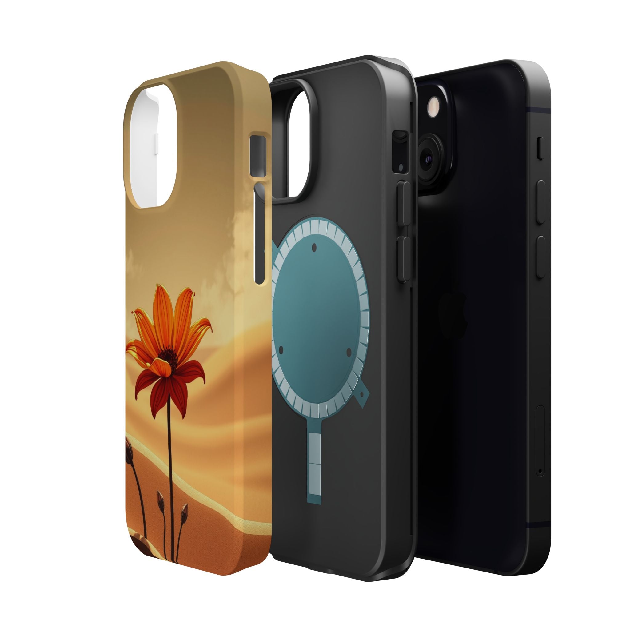 iPhone Neon Floral Dark Gothic Ink Bold Modern Everyday Snap Case · iPhone Case