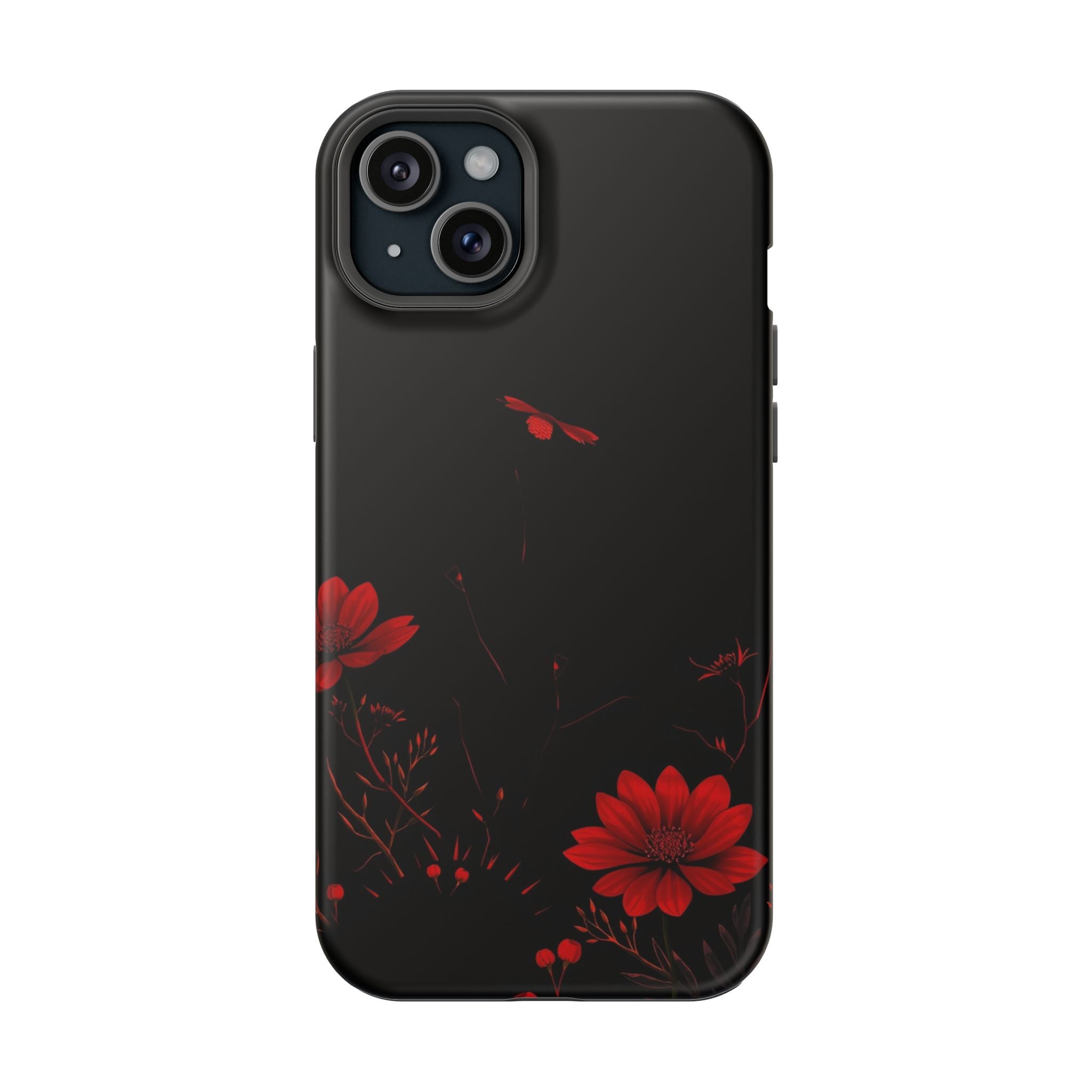iPhone Black And Crimson Desert Flower Slim Everyday Designer Case · iPhone Case