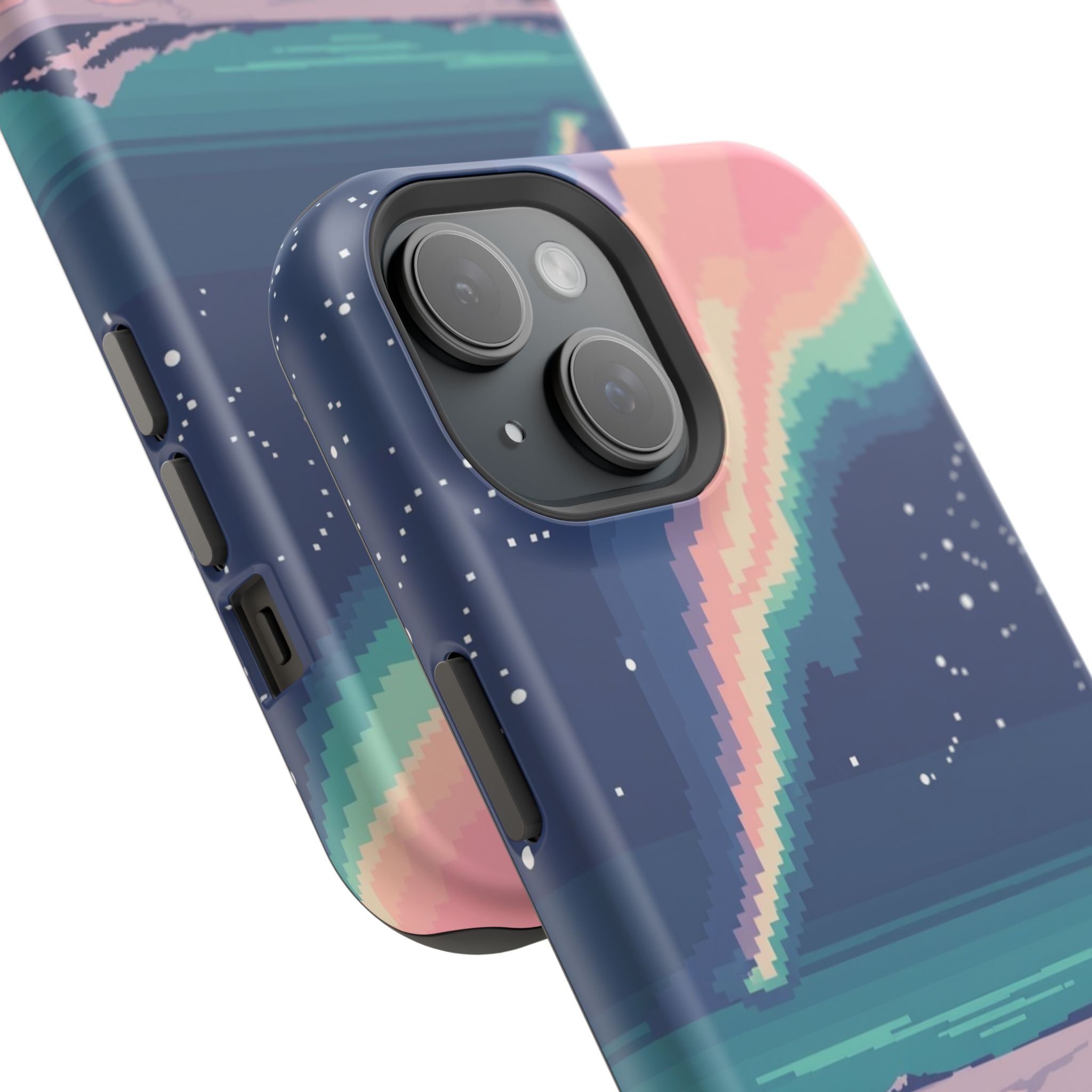 iPhone Mint And Blush Northern Lights Slim Everyday Designer Case · iPhone Case