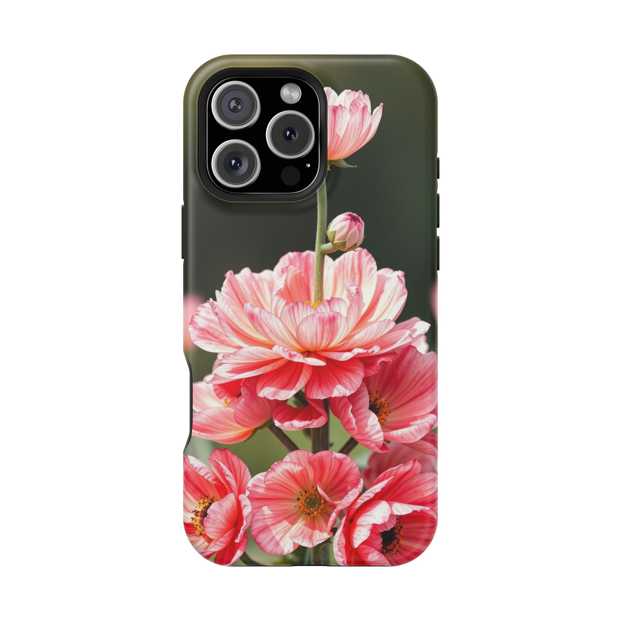 iPhone Ranunculus Stack Vibrant Watercolor Slim Snap Case · iPhone Case