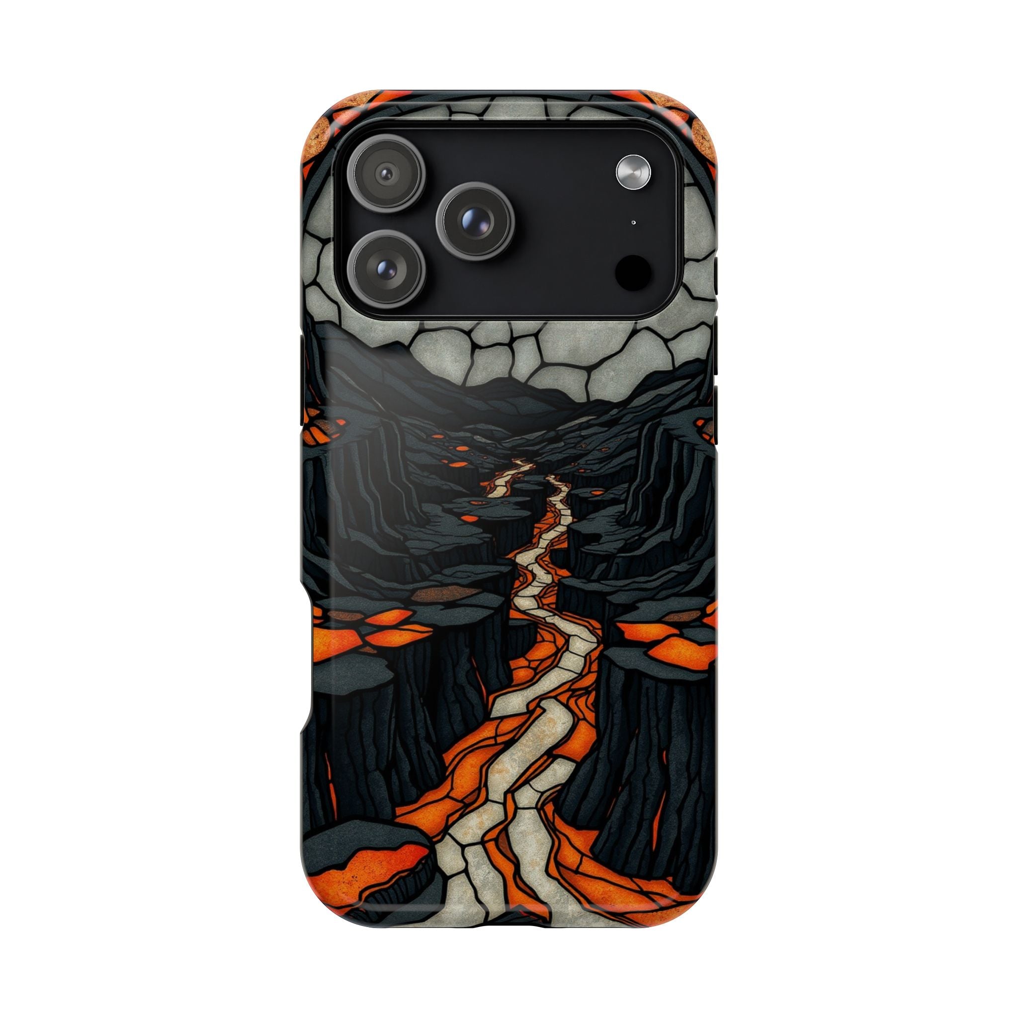 iPhone Charcoal And Copper Lava Field Slim Everyday Designer Case · iPhone Case