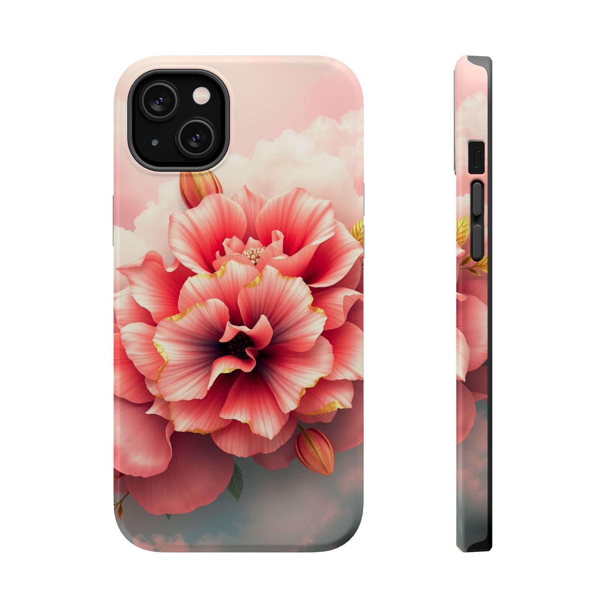 iPhone Pastel Floral Cloud Gold Foil Luxury Slim iPhone Everyday · iPhone Case
