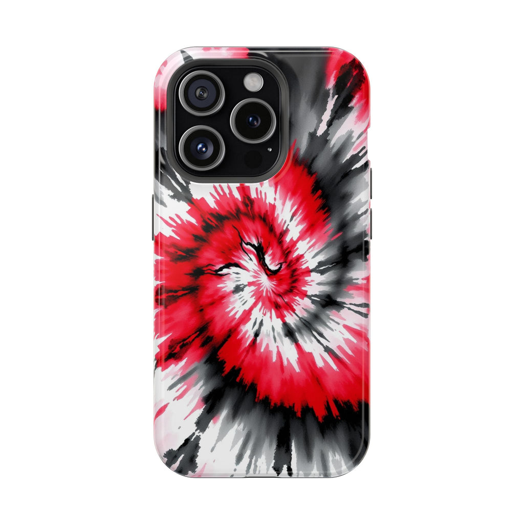 iPhone Black And Crimson Tie-Dye Vortex Slim Everyday iPhone Designer · iPhone C