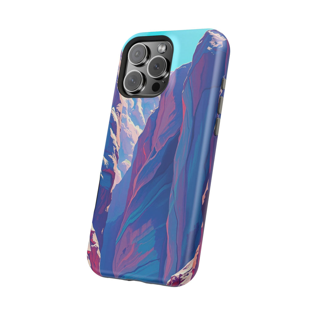 iPhone Cyan And Magenta Canyon Wall Slim Everyday Designer Case · iPhone Case