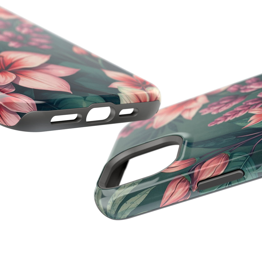 iPhone Mint And Blush Jungle Floral Slim Everyday Designer Case · iPhone Case