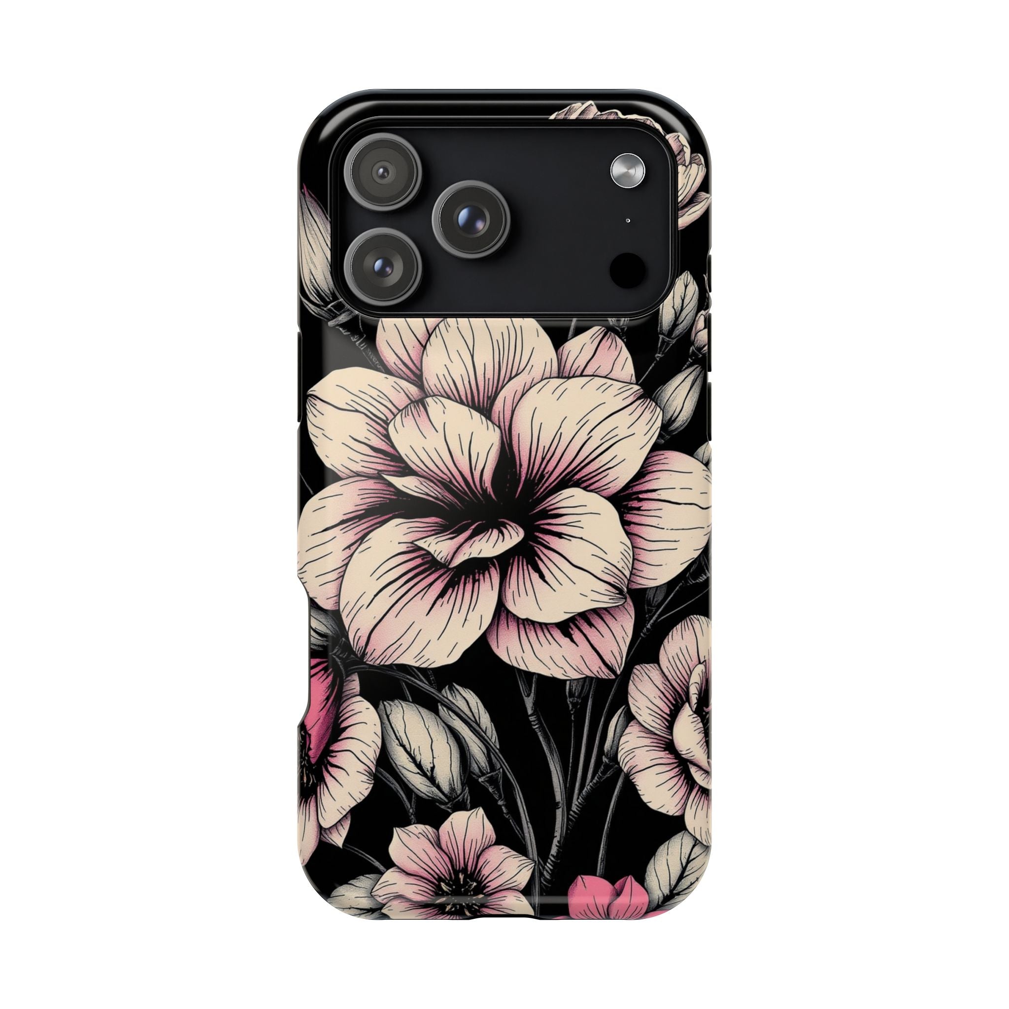 iPhone Floral Dark Academia Gothic Ink Slim Everyday Designer Case · iPhone Case