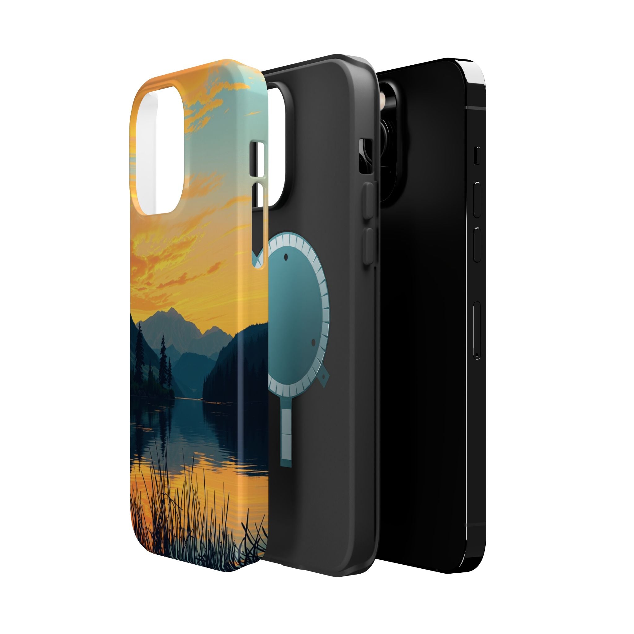 iPhone Lake at Twilight Oil Painting Impressionist iPhone Artistic · iPhone Case