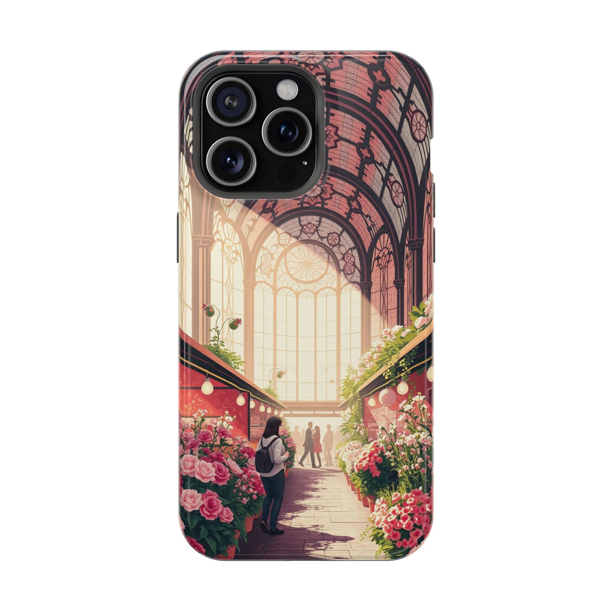 iPhone Flower Market Stained Glass Bold Modern Everyday Snap Case · iPhone Case