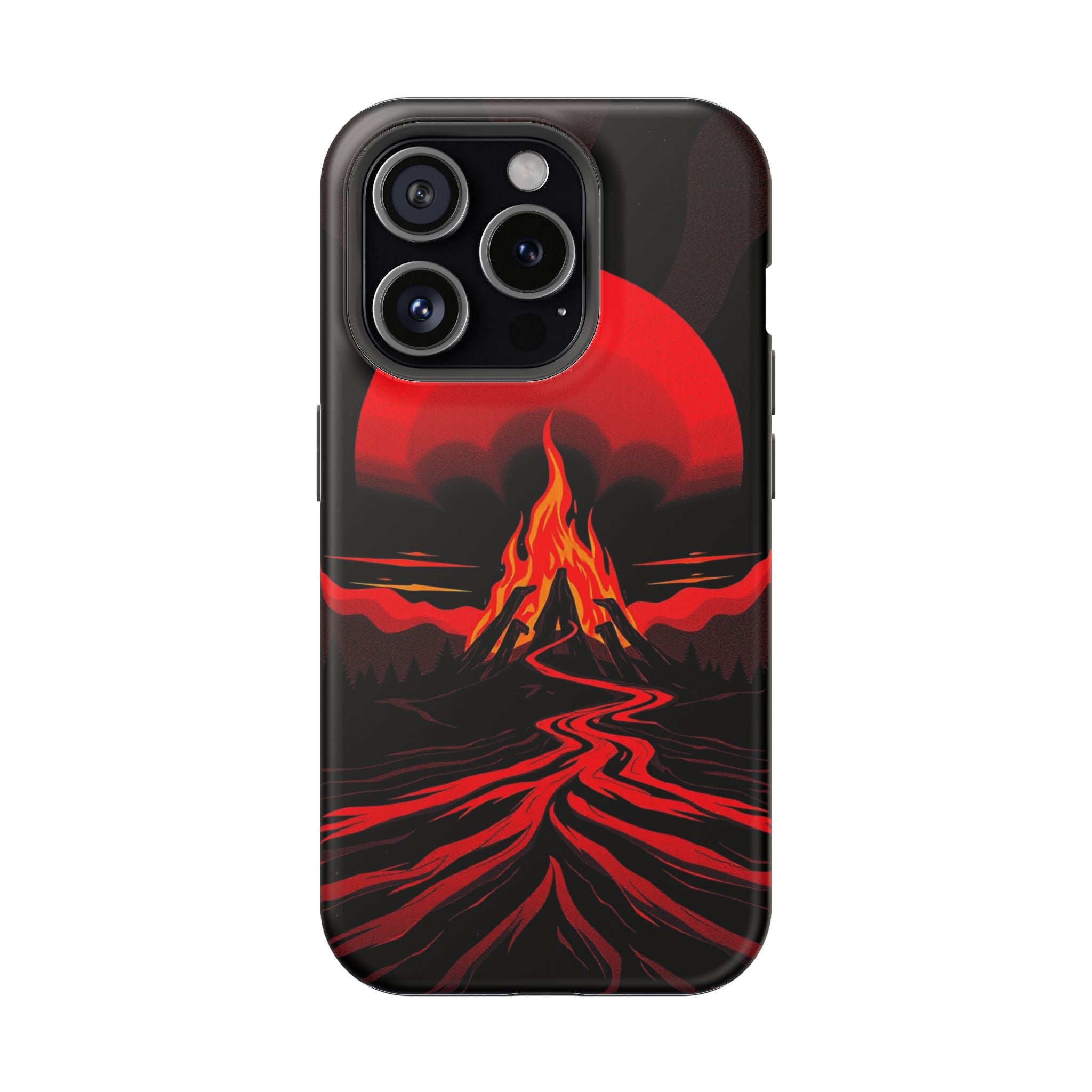 iPhone Black And Crimson Wildfire Glow Slim Everyday Designer Case · iPhone Case