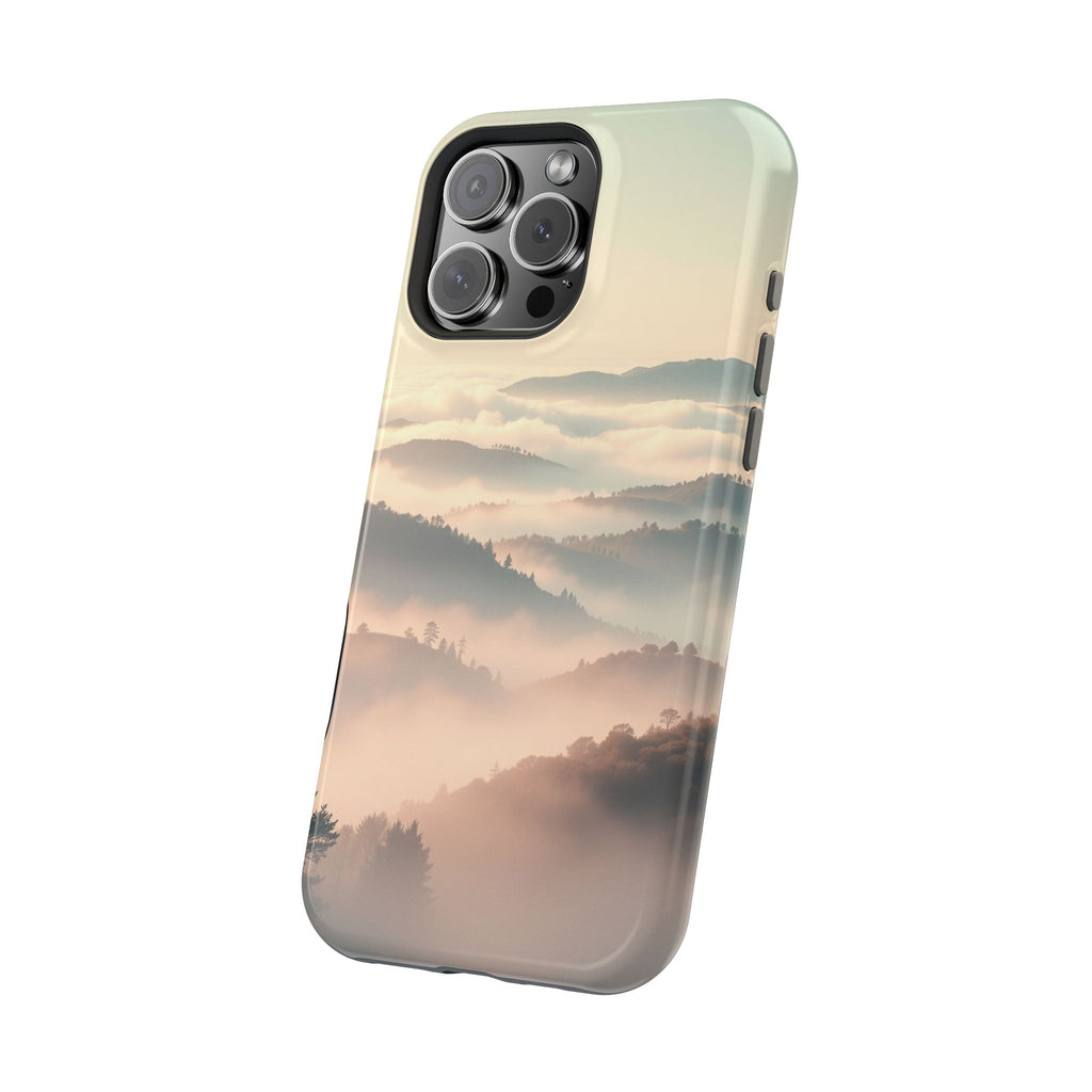 iPhone Mint And Blush Fog Rolling Over Hills Slim iPhone Everyday · iPhone Case