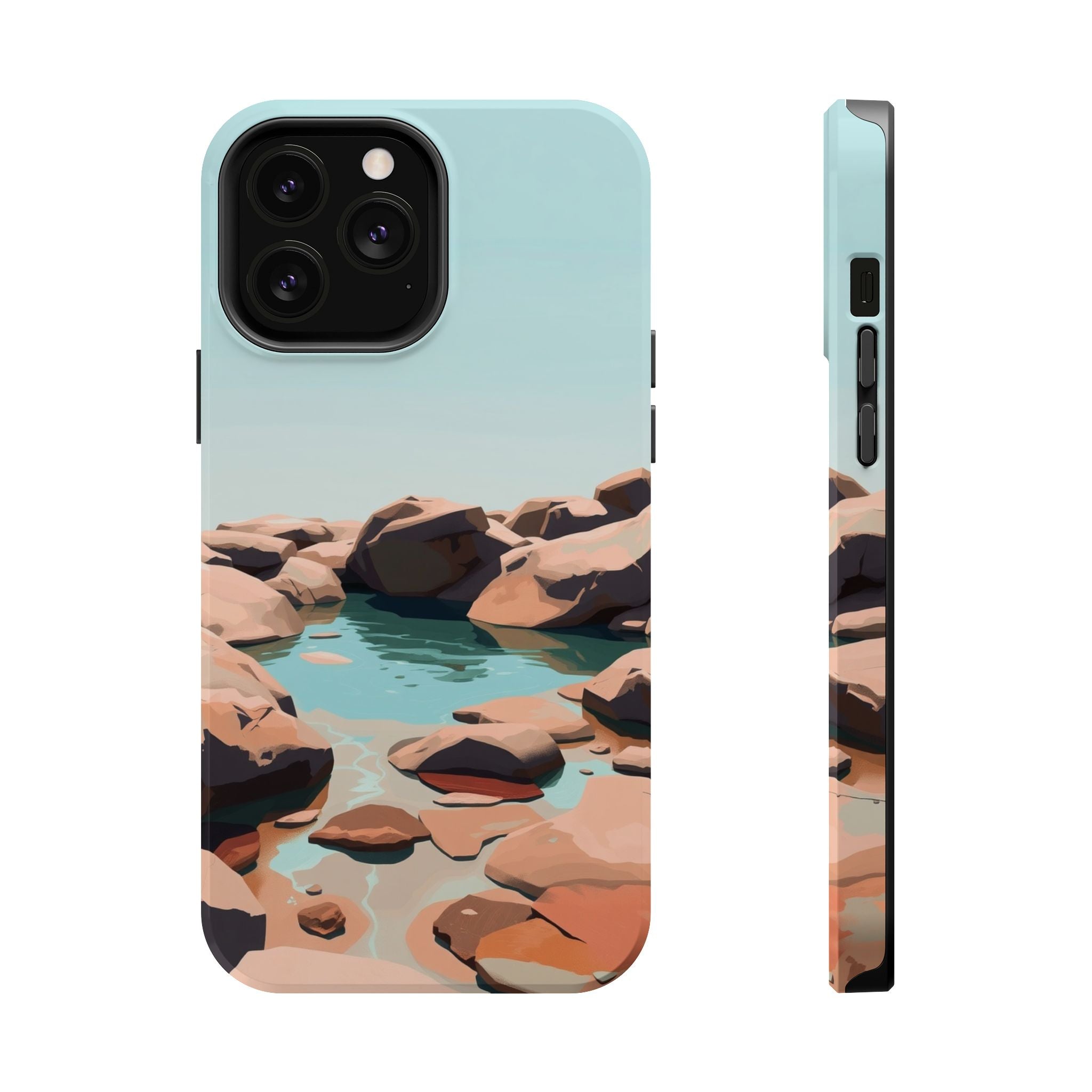 iPhone Tidal Pool Oil Painting Impressionist Slim iPhone Everyday · iPhone Case