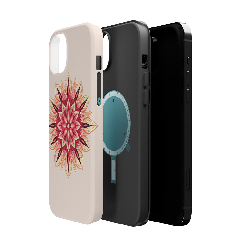 iPhone Floral Mandala Pixel Art -Bit Slim Everyday Designer Case · iPhone Case
