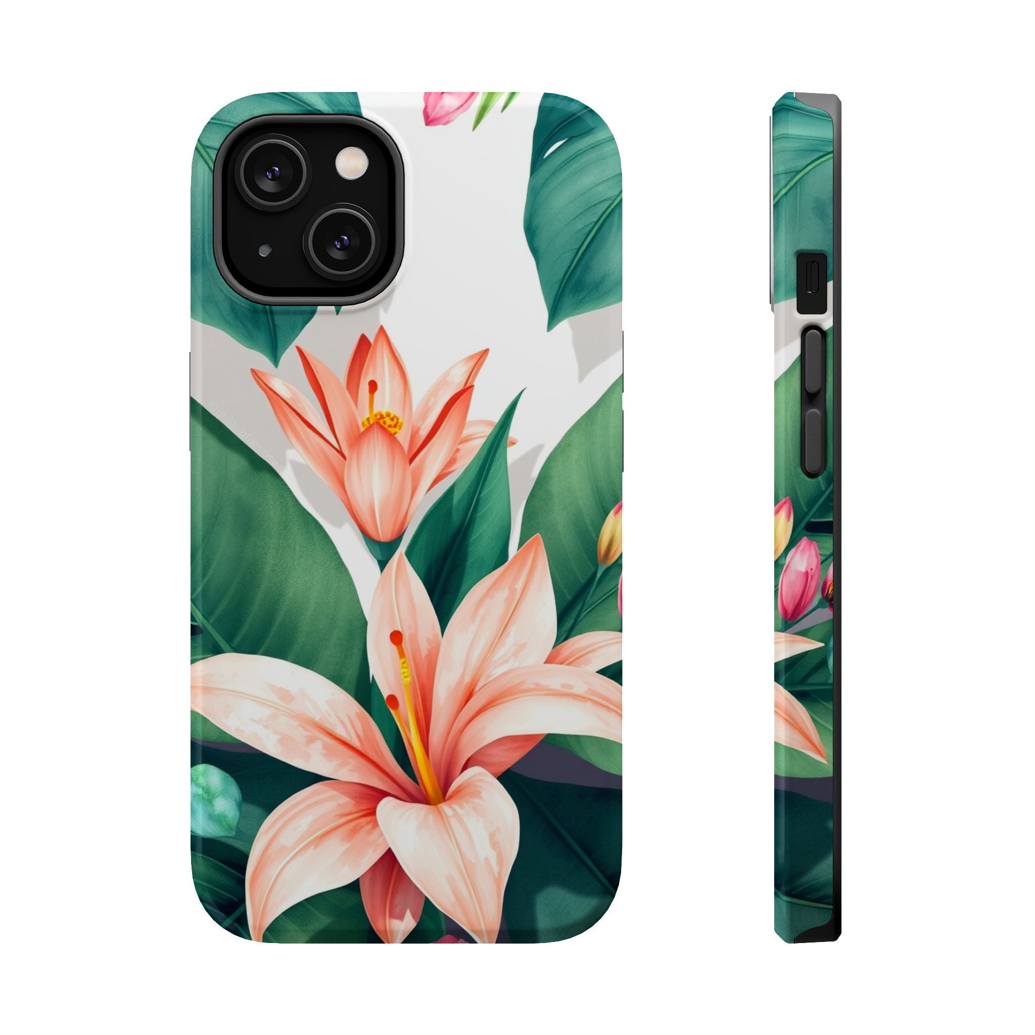 iPhone Tropical Bloom Sage And Ivory Slim Snap Case Gal · iPhone Case