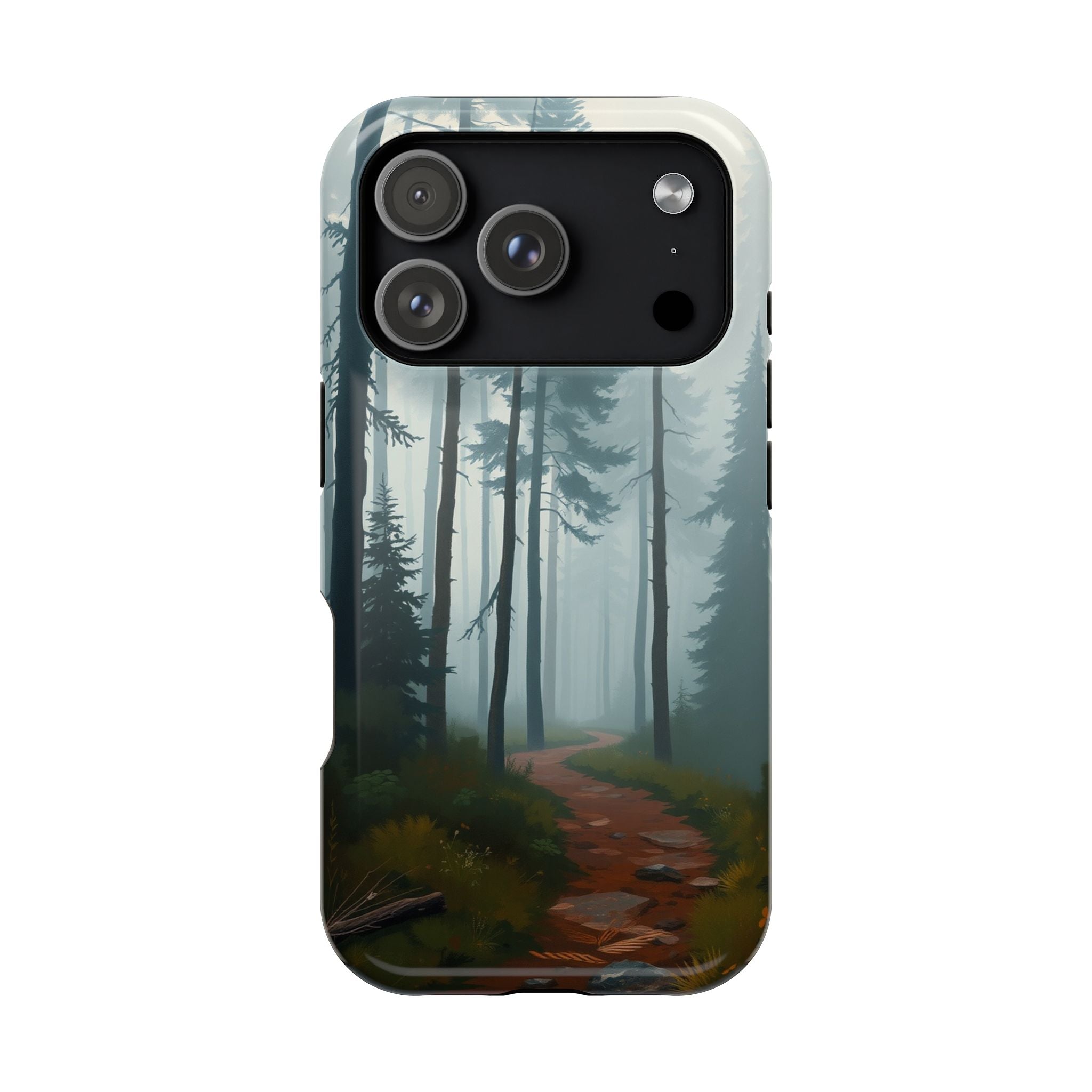 iPhone Serene Misty Forest Path Design Slim Everyday Designer Case · iPhone Case