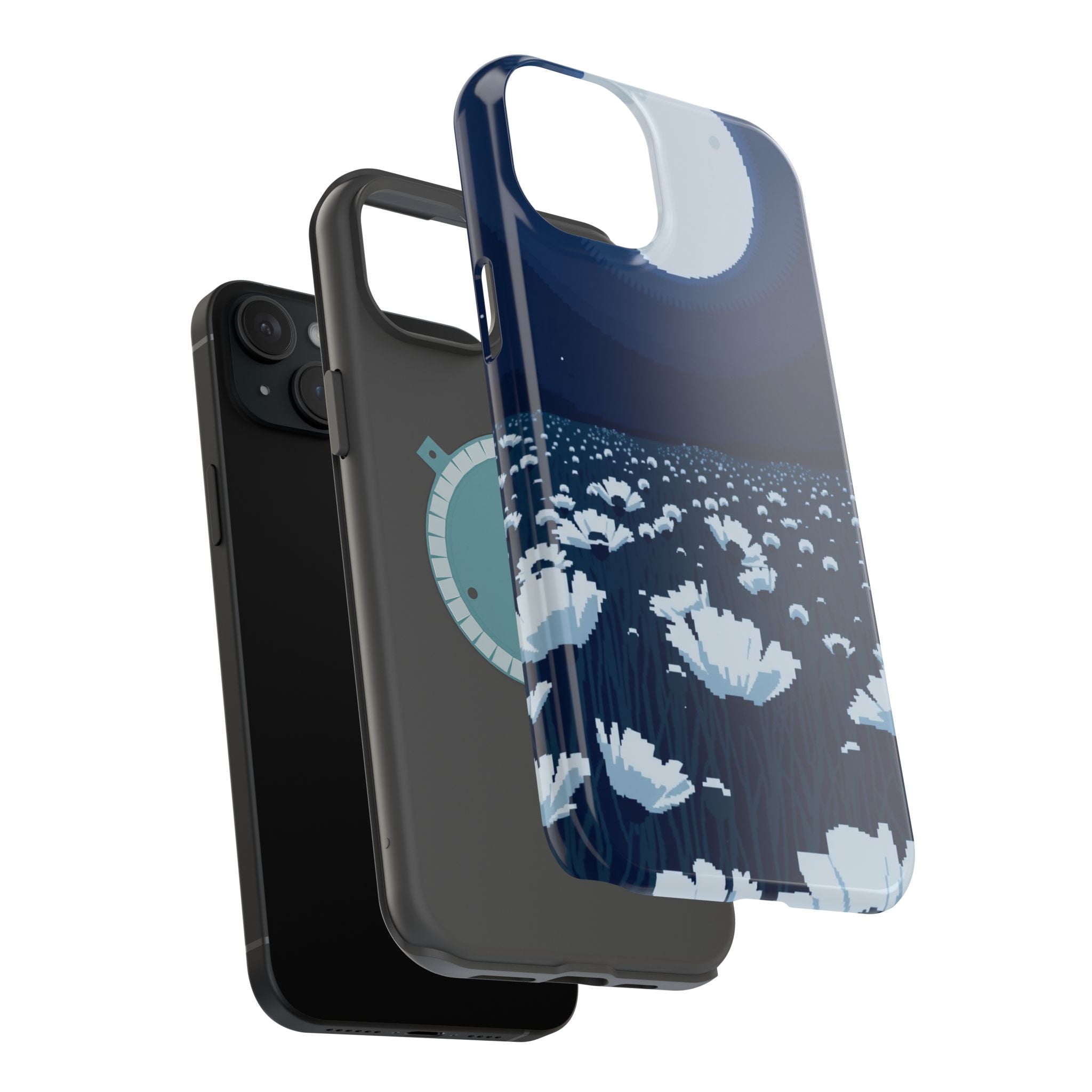 iPhone Poppy Field Pixel Art -Bit Bold Modern Everyday Snap Case · iPhone Case