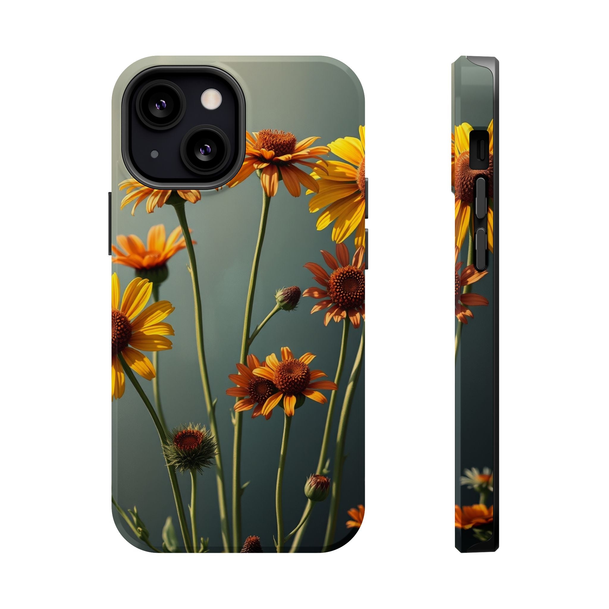 iPhone Mustard And Rust Wildflower Bunch Slim Everyday iPhone Designer · iPhone