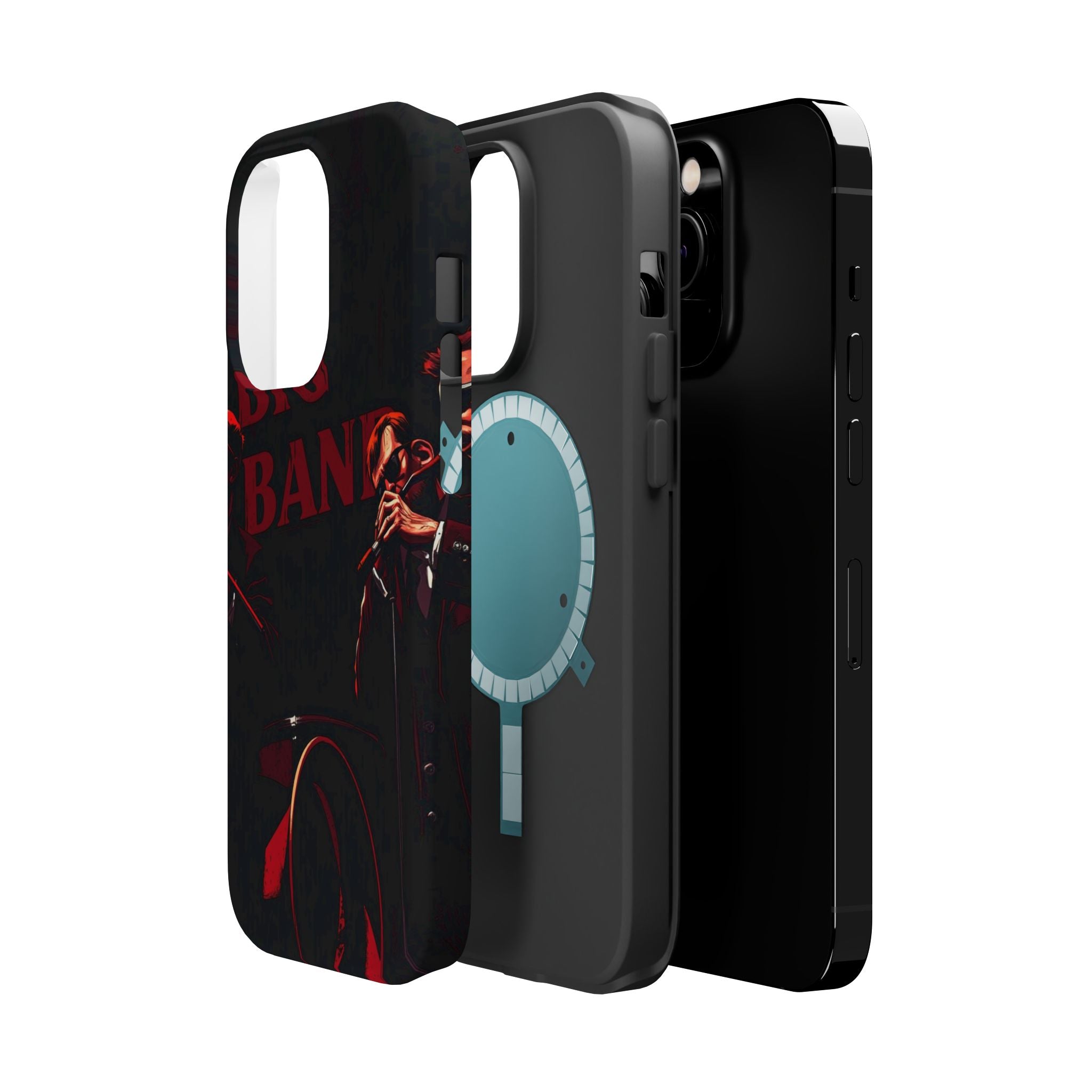 iPhone Black And Crimson Big Band Era Slim Everyday Designer Case · iPhone Case