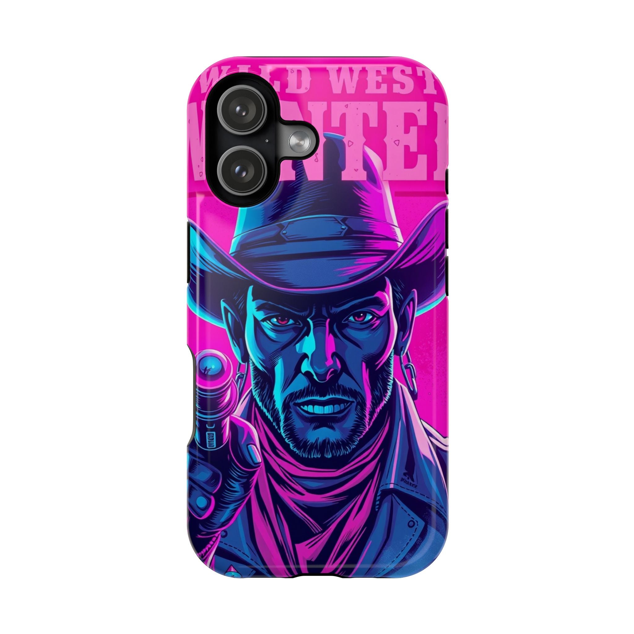 iPhone Wild West Wanted Neon Cyberpunk Slim Everyday Designer Case · iPhone Case