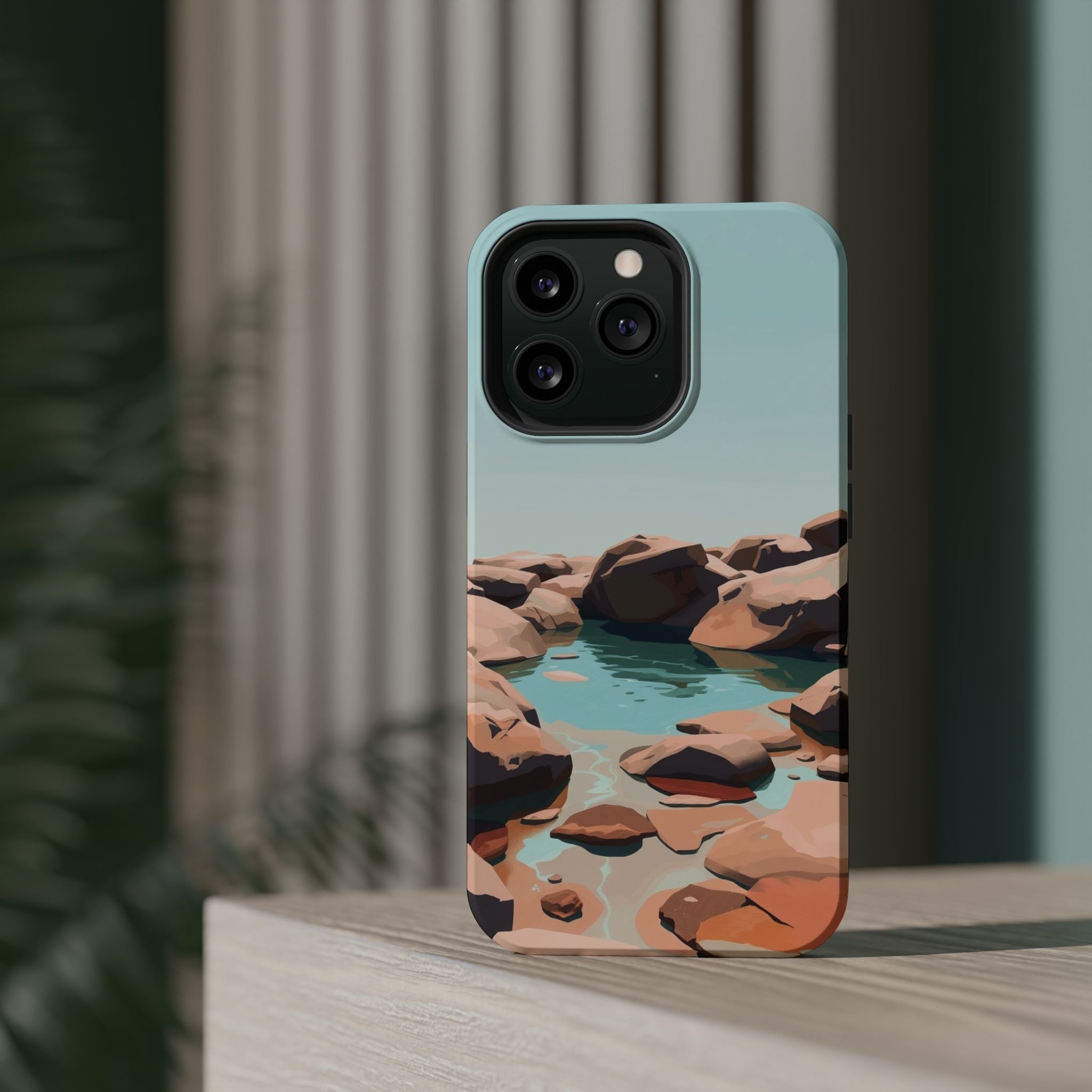 iPhone Tidal Pool Oil Painting Impressionist Slim iPhone Everyday · iPhone Case