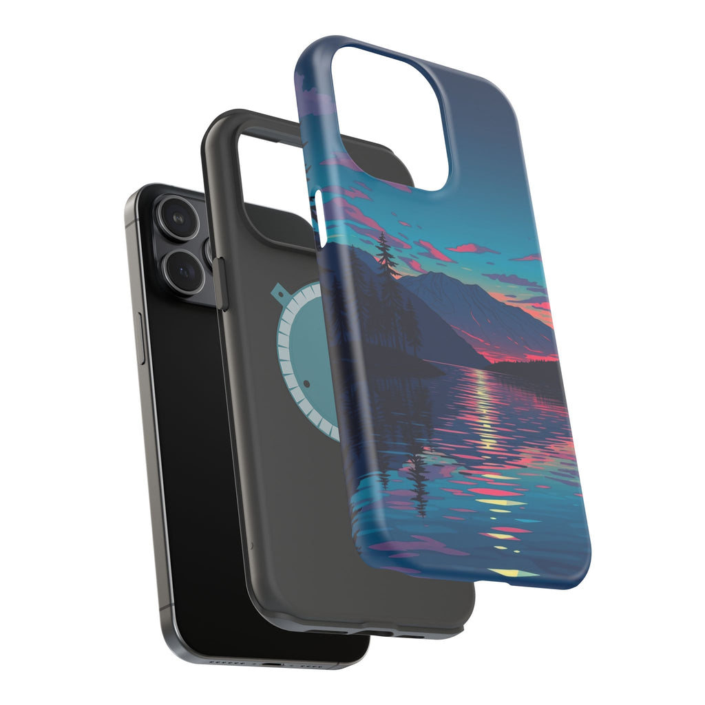iPhone Vibrant Lake at Twilight Design Slim Everyday Designer Case · iPhone Case