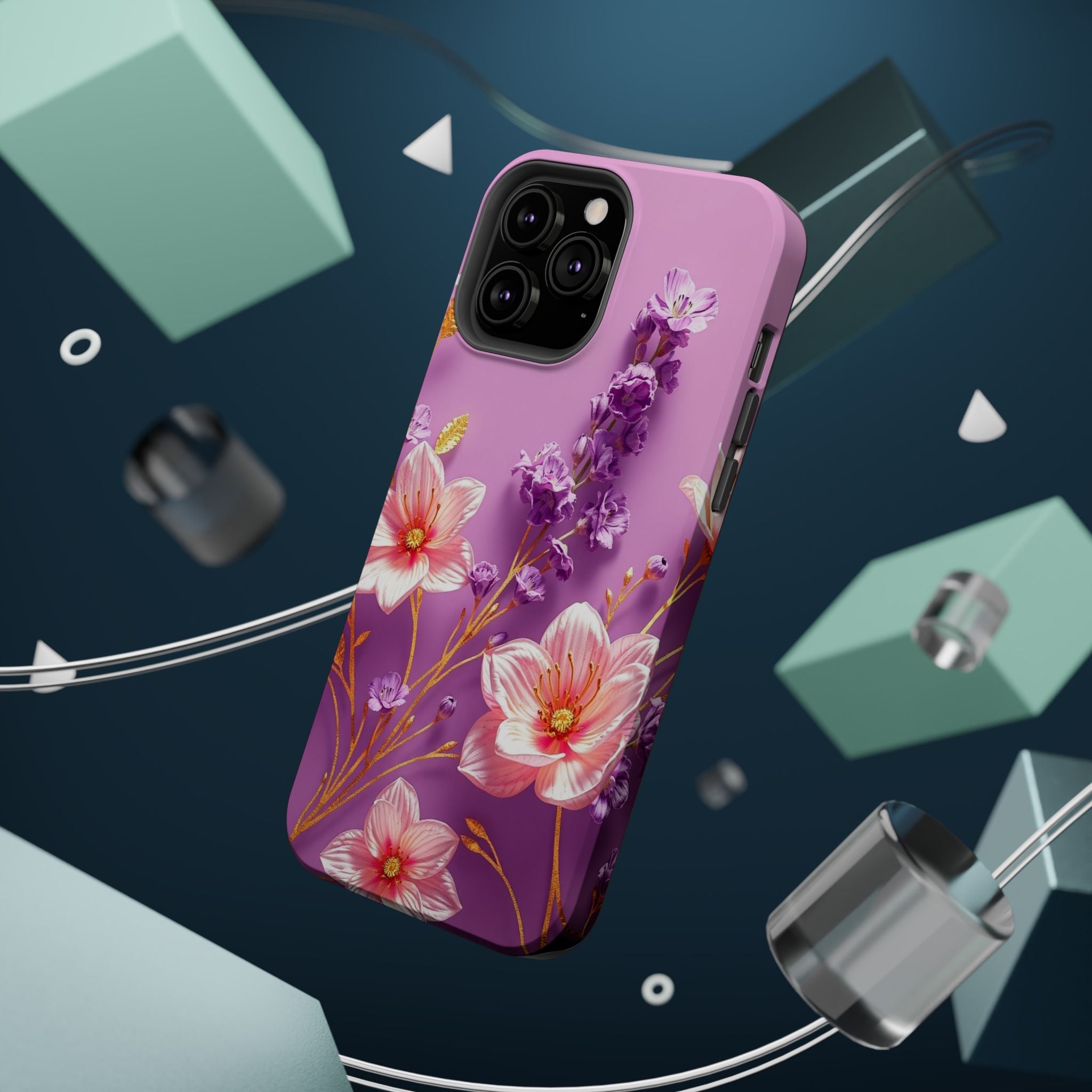 iPhone Radiant Floral Gold Foil Design Slim Everyday Designer Case · iPhone Case