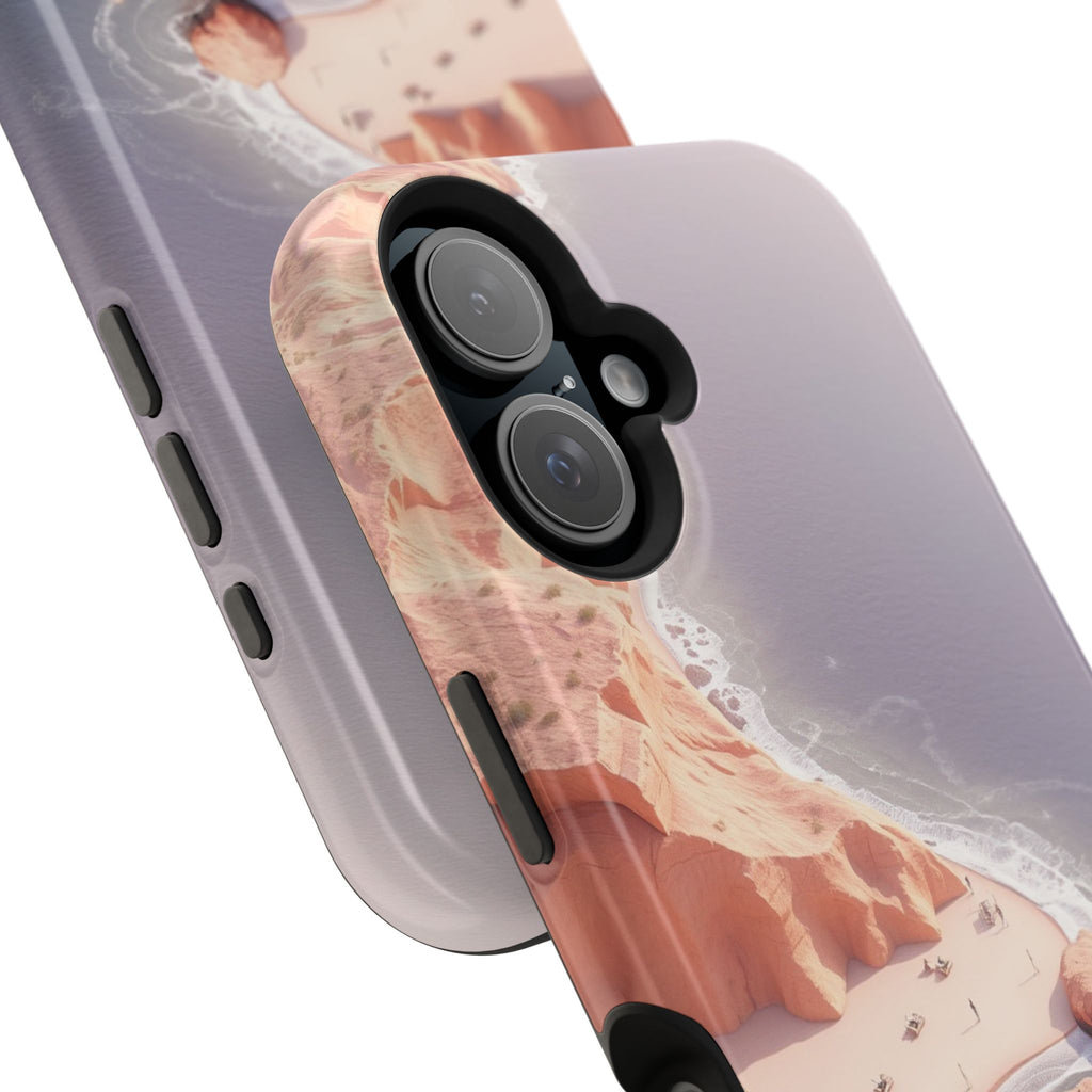 iPhone Rose Pink And Cream Shoreline Aerial Soft iPhone 17 Finish · iPhone Case