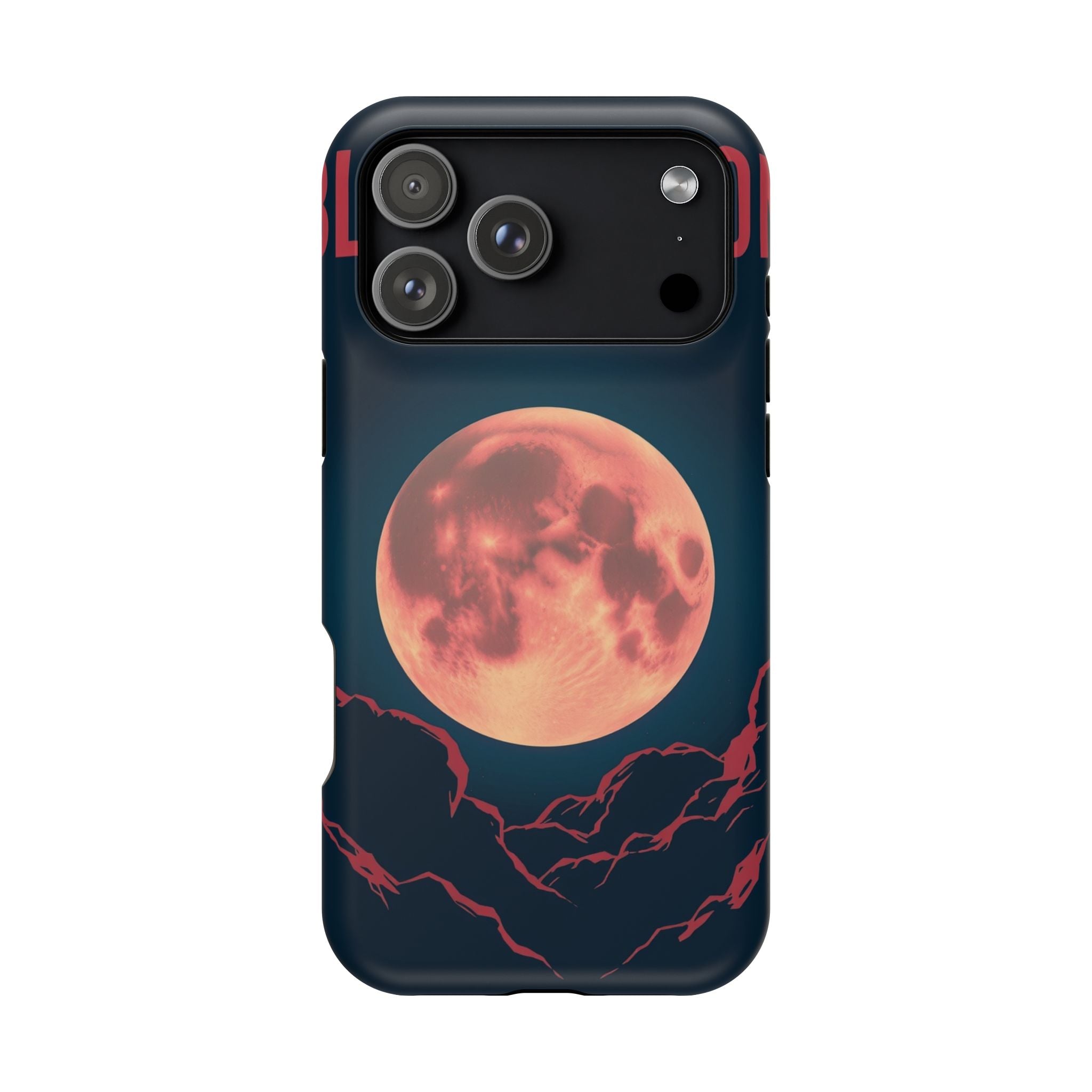iPhone Blood Moon Rise Vintage Retro Poster Slim Everyday Designer Case · iPhone