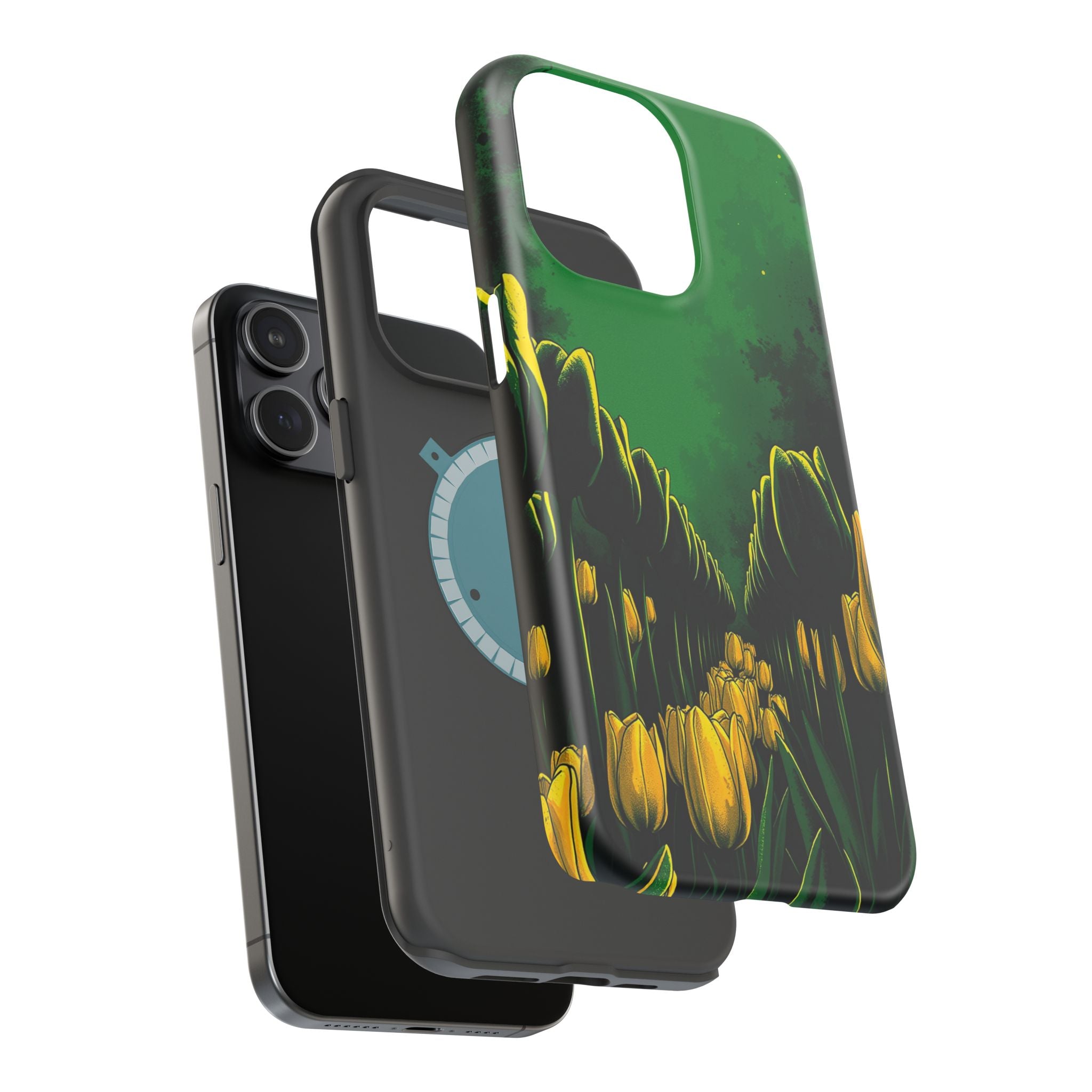 iPhone Tulip Row Emerald Green And Gold Slim Snap Case · iPhone Case
