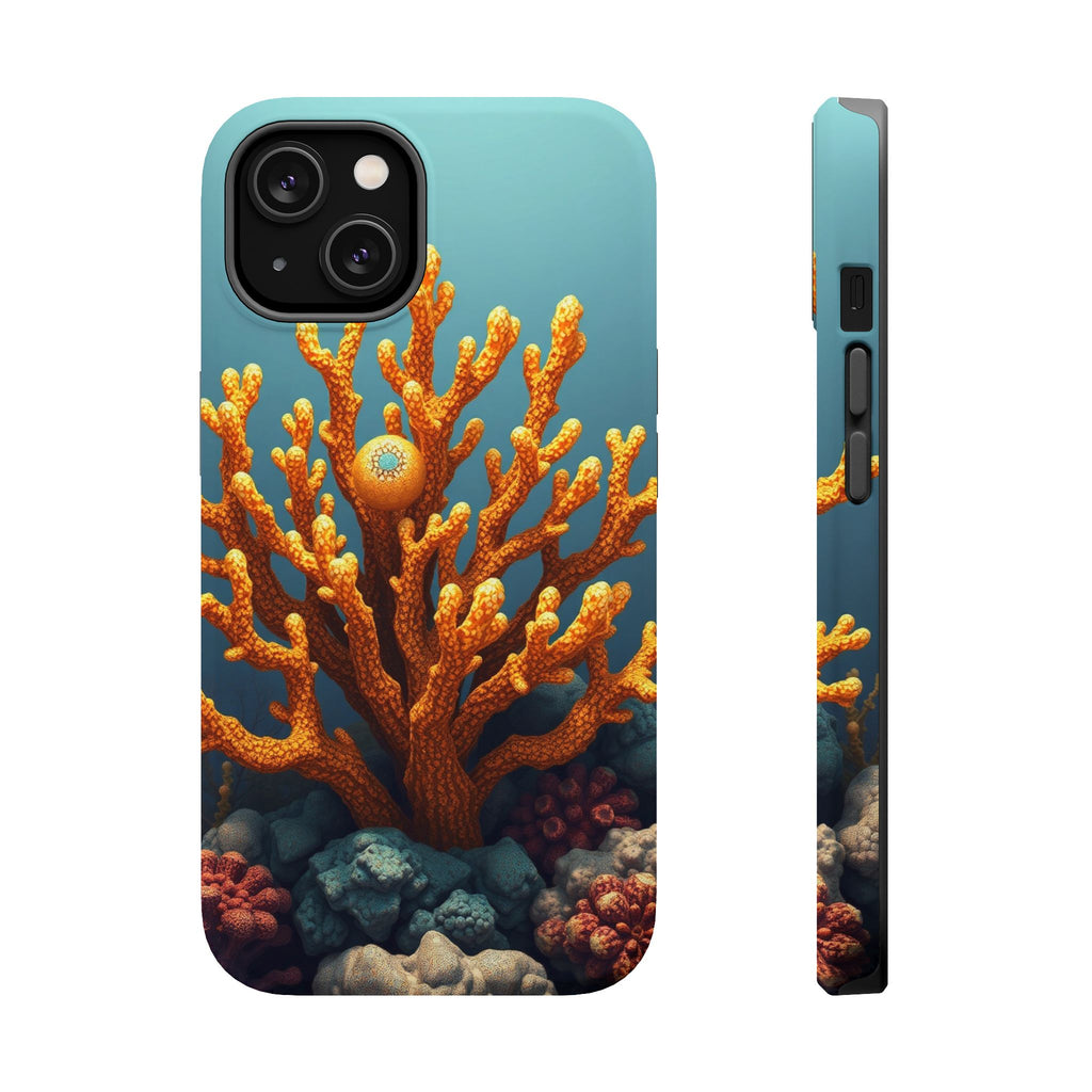iPhone Mustard And Rust Coral Reef Life Slim Everyday iPhone Designer · iPhone C