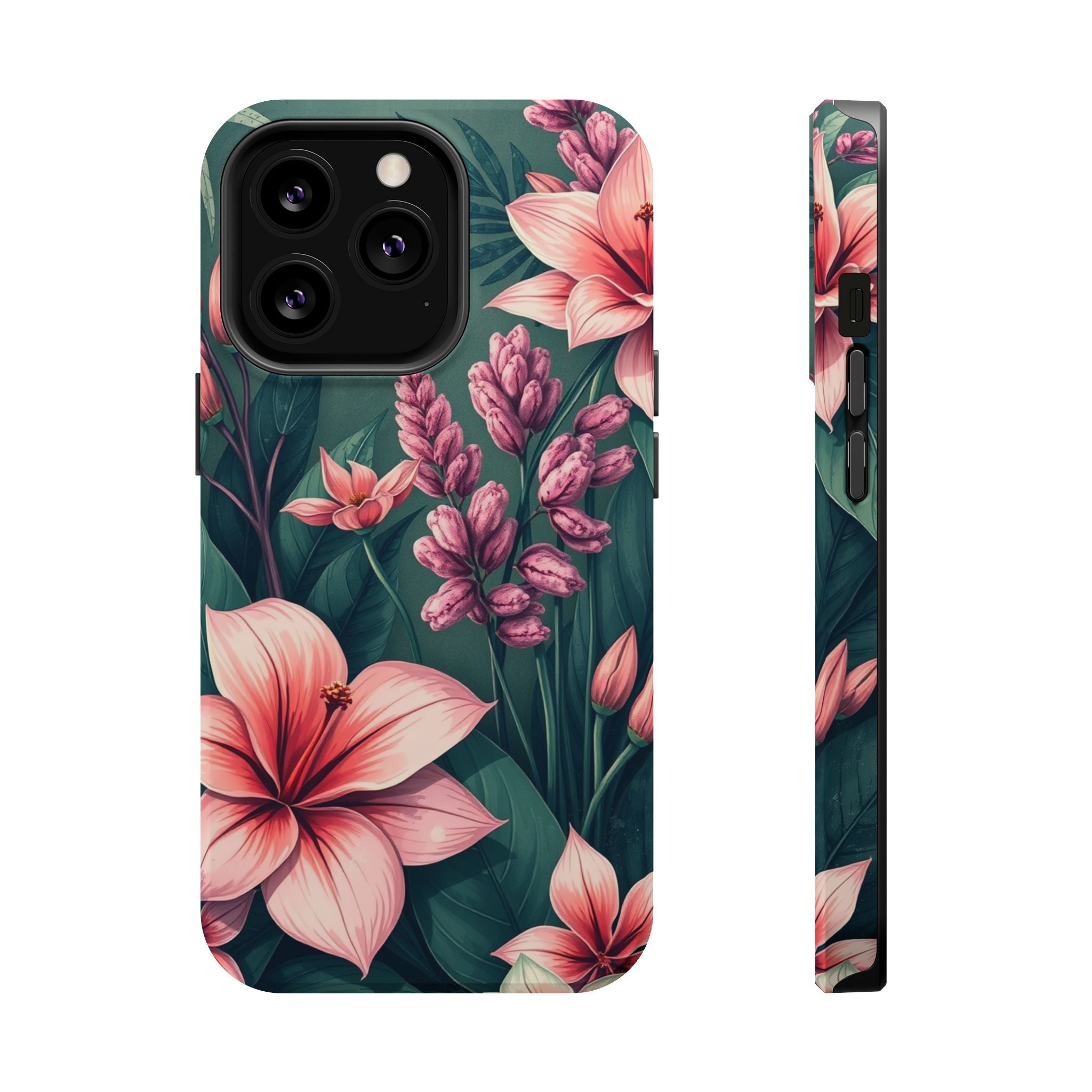 iPhone Mint And Blush Jungle Floral Slim Everyday Designer Case · iPhone Case