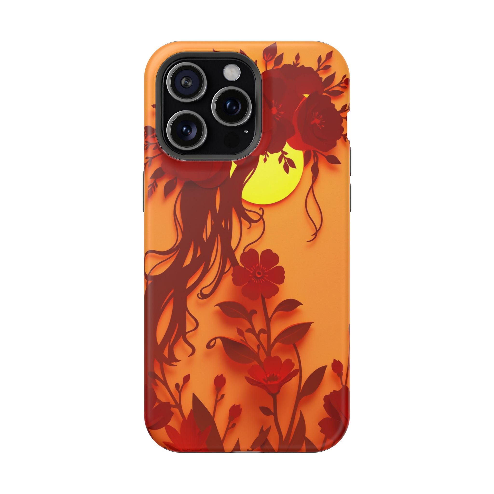iPhone Sunset Amber And Peach Floral Crown Slim iPhone Everyday · iPhone Case